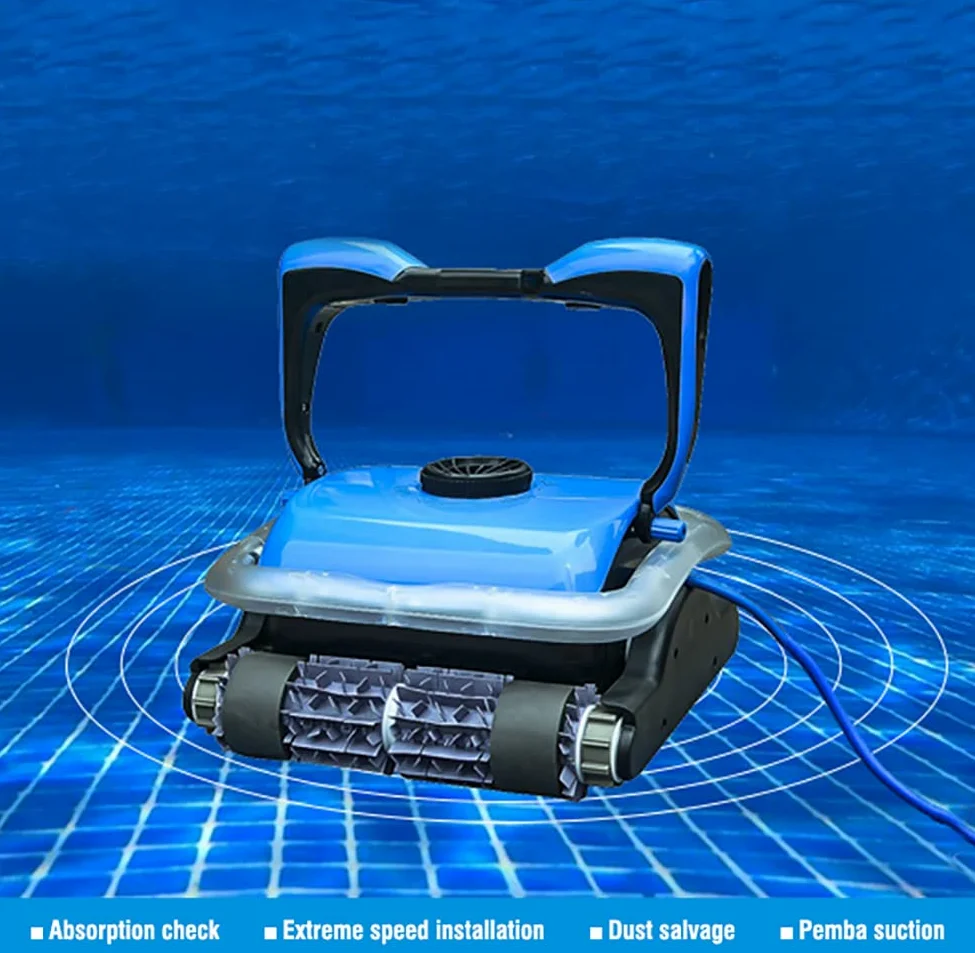 Aspirador de piscina Limpiador robótico de piscina completamente automático con escalada en la pared, dos canastas de filtro más grandes y cable flotante de 50 pies, fácil de limpiar Piscina sobre/en