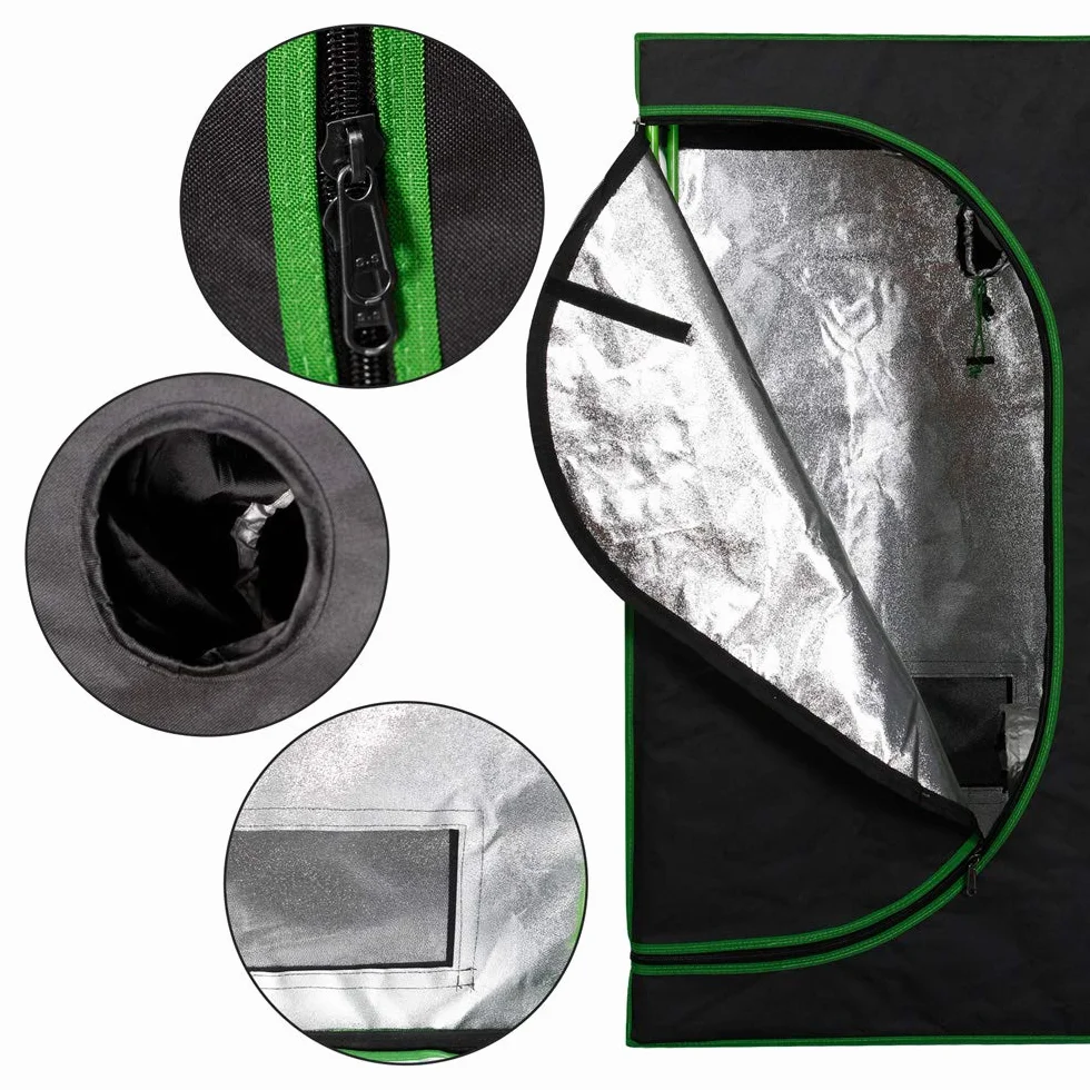 Kingpower 140 x 140 x 200cm Hidroponía Grow Tent Caja de Cultivo Interior Invernadero Tienda de Cultivo Gabinete de cría