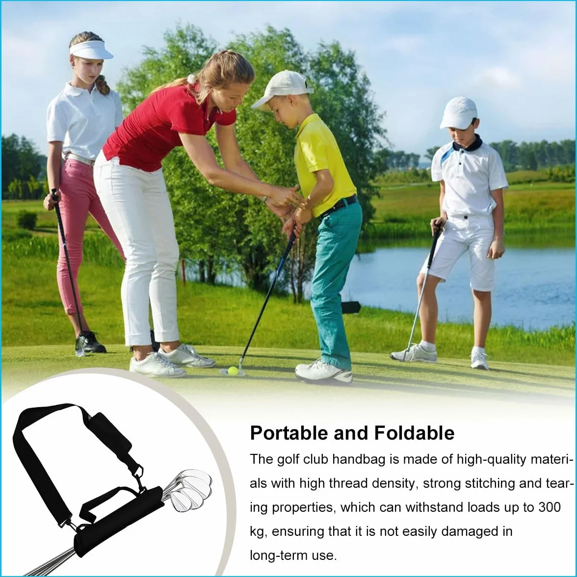 Bolsa para Palos de Golf Portátil y Ajustable Ligera para Viaje