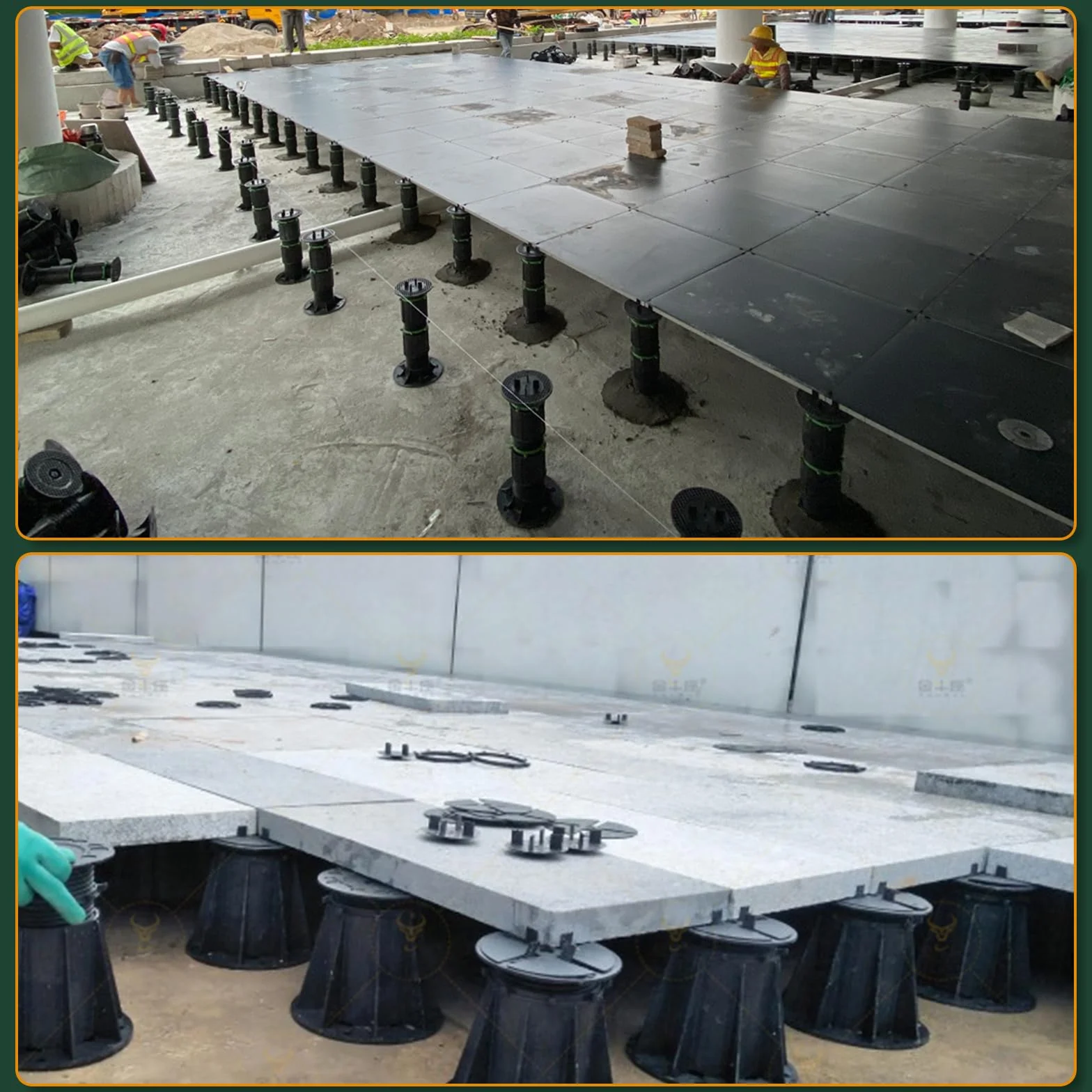 10 piezas de soportes ajustables en altura de 18-30mm, soportes para suelos de terraza, material PP, para juegos de agua, jardines de terraza, adoquines de patio, diseño de jardines, etc