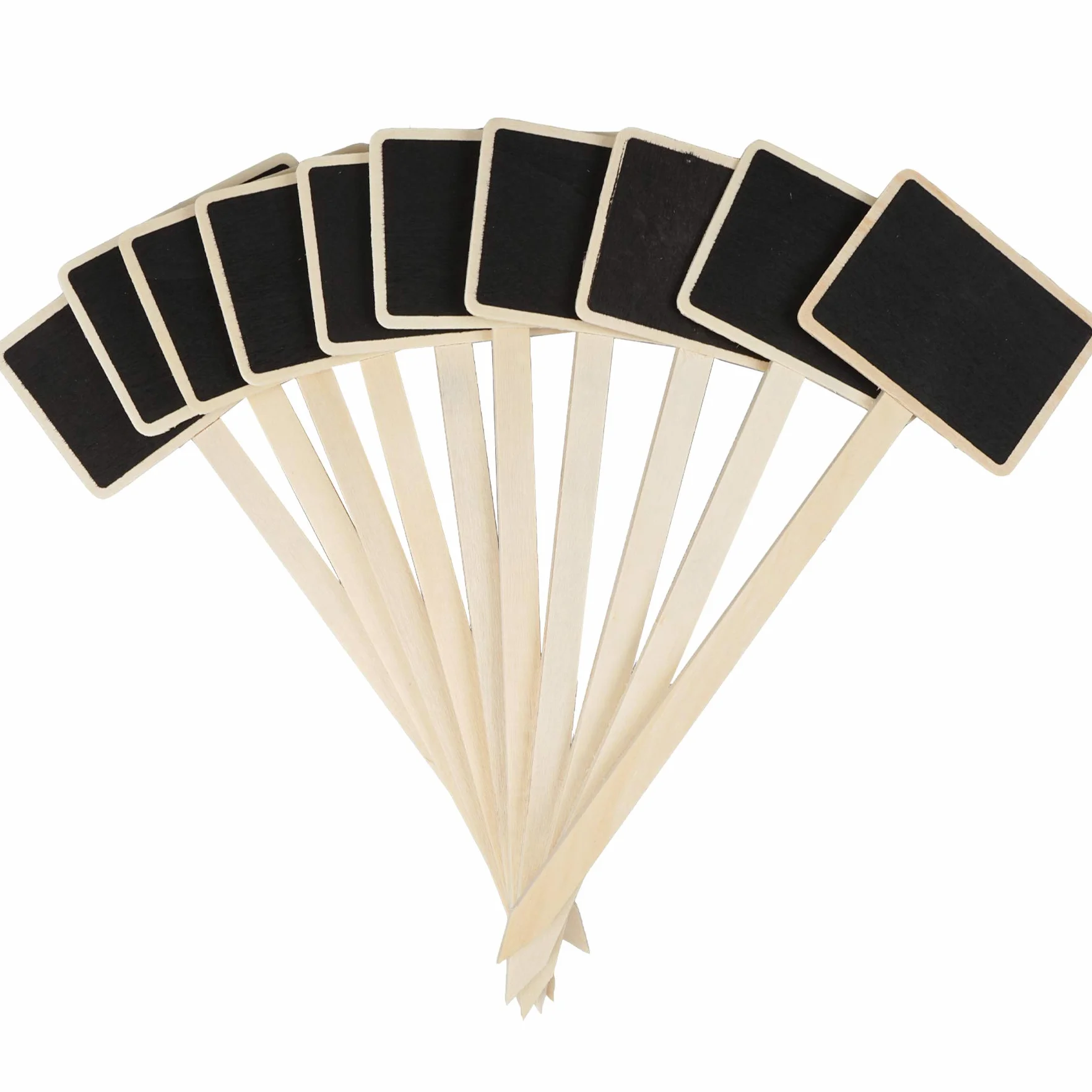 Mini marcadores de jardín para semillas, árboles, hierbas, flores, jardín, maceta, marca tipo T, letrero de madera, etiqueta de precio, tableros de mensajes rectangulares