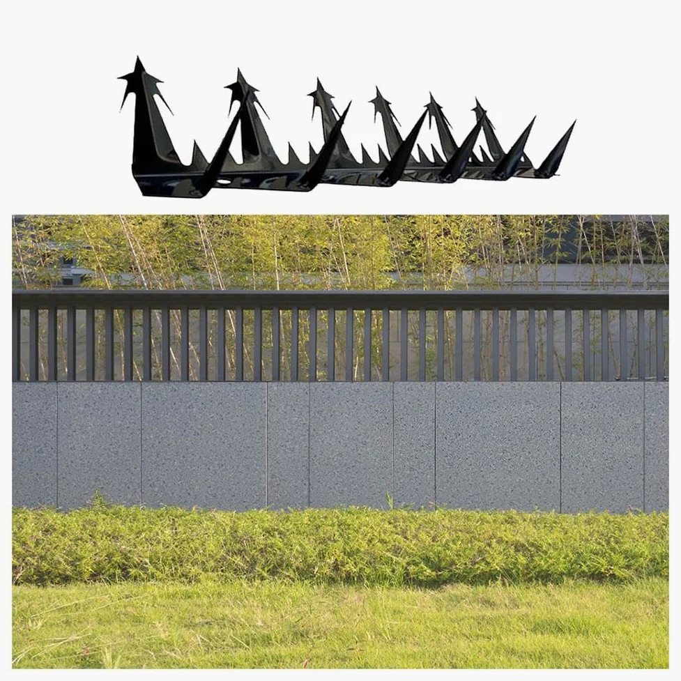 Púas Metálicas para Alambre De Púas, Púas para Muros Exteriores, Púas para Palomas, Púas para Cercas Disuasorias De Intrusos, para Ladrones E Intrusos(125x10cm/2 Stick)