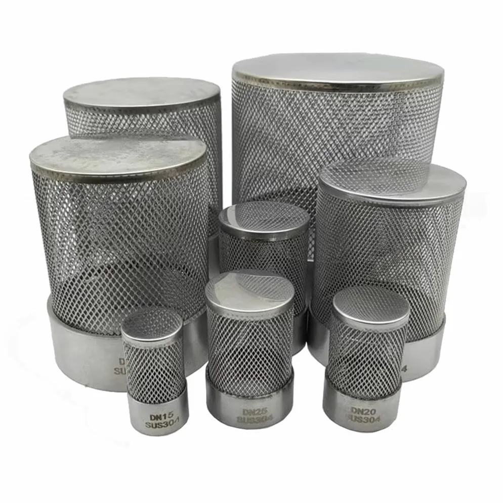 Filtro de manguera de agua de acero inoxidable-pantalla de malla en línea, rosca hembra de 1/2" a 4" for riego de jardines, acuarios, 1 unidad