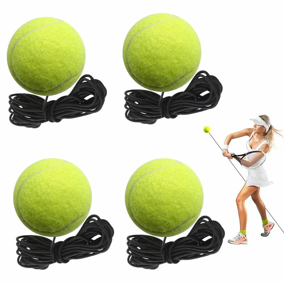 Pelotas de Tenis con Cuerda, Tenis Trainer Elástica Rebote para Entrenamiento en Solitario