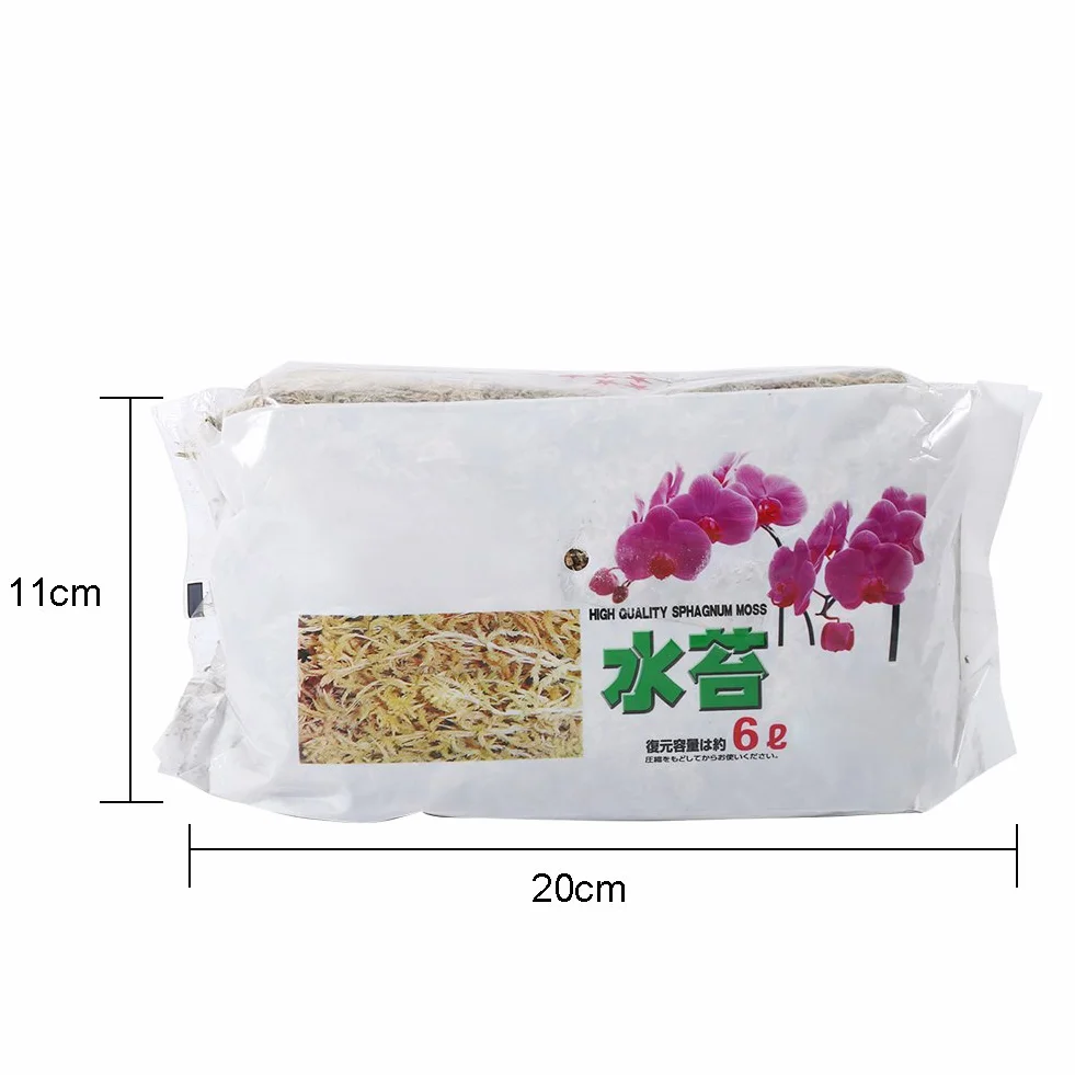 Tbest 6L Garden Sphagnum Moss Hidratante Nutrición Fertilizante Orgánico para Phalaenopsis Orchid Neuseeland Sphagnum Moos, Musgo para Hacer Coronas, Musgo Sphagnum para Coronas, Musgo