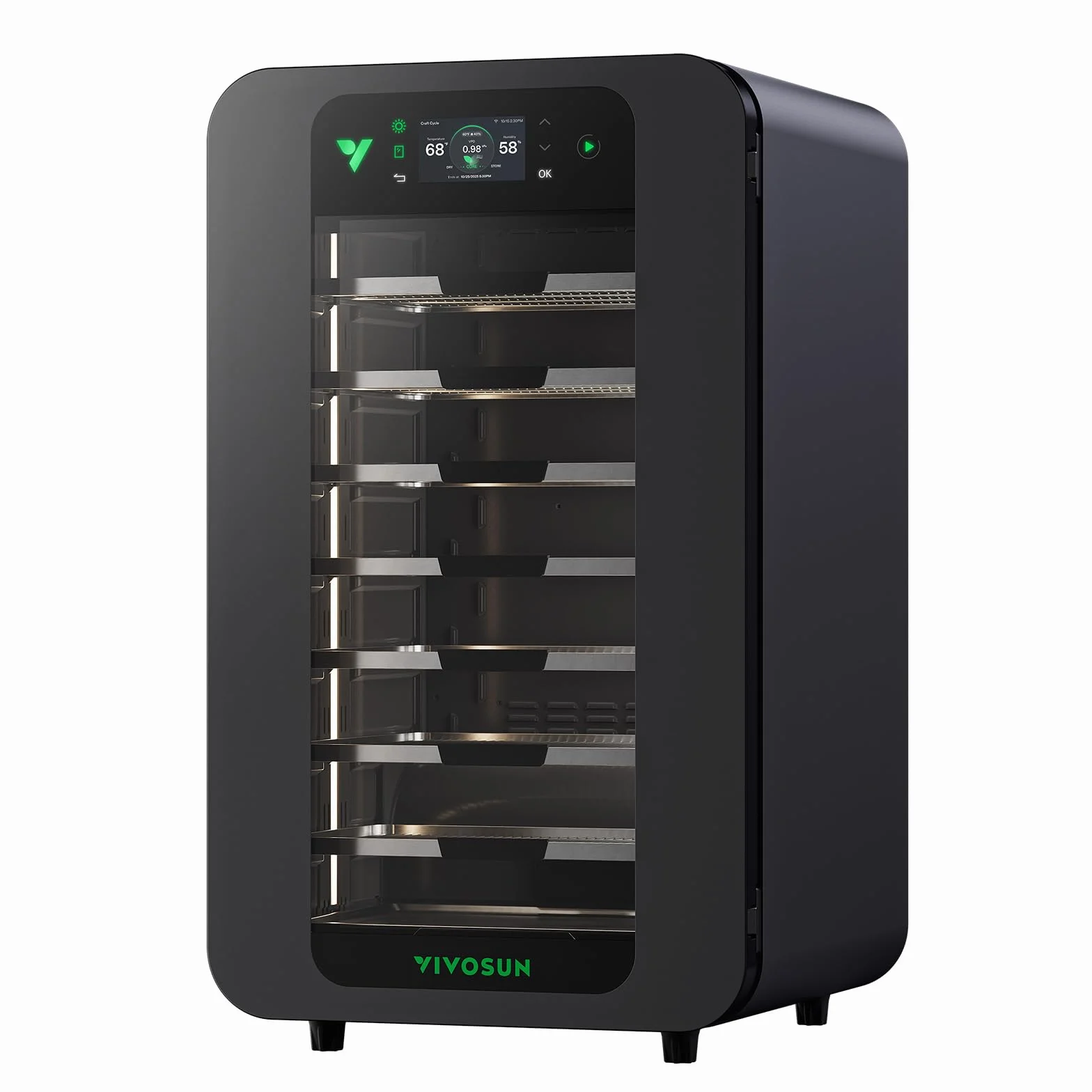 VIVOSUN Smart Post-Harvest Box, armario seco automático con control de temperatura y humedad, caja de almacenamiento con control de aplicación, programas individuales