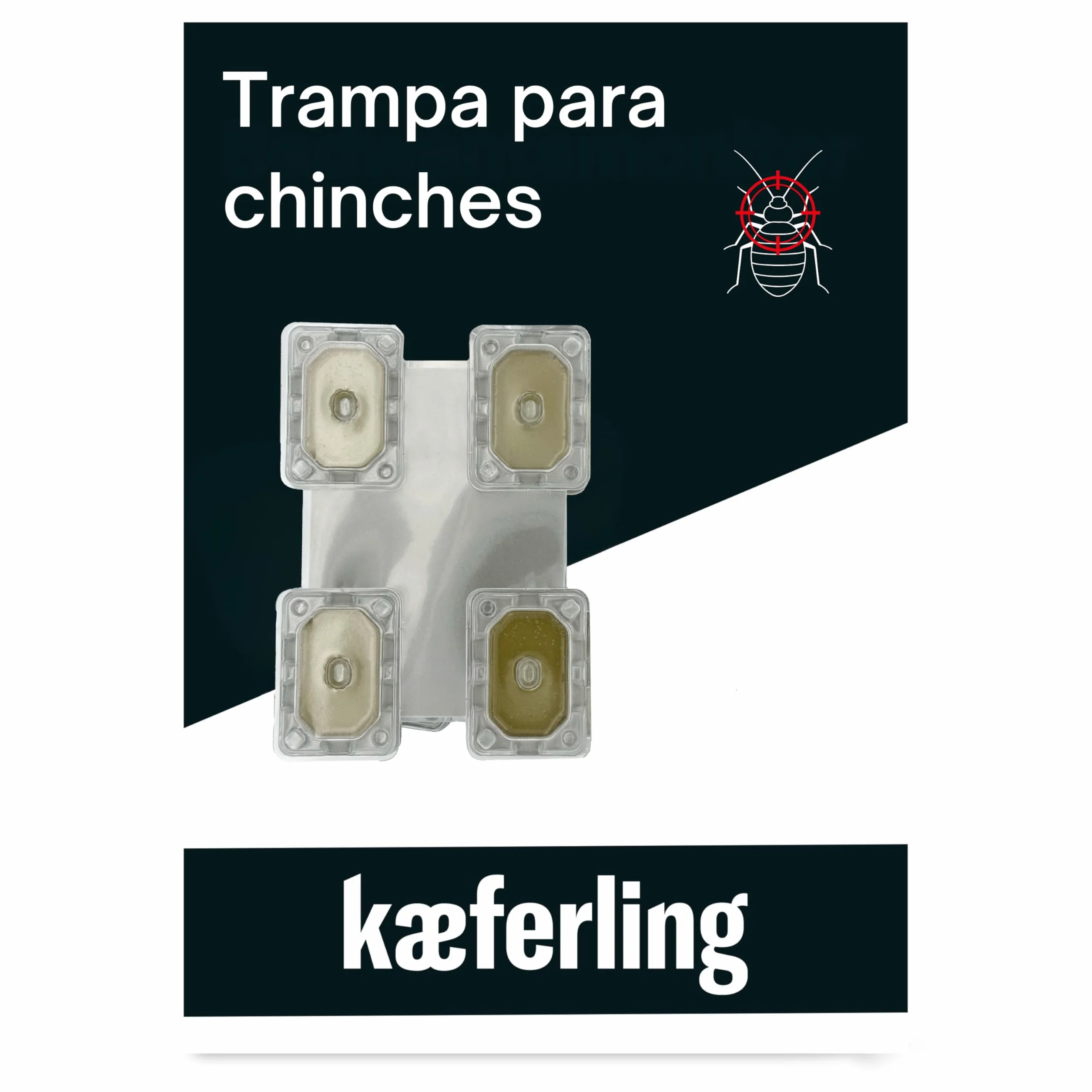 Catchmaster Detectores de chinches - 4 Unidades - Producto Potente contra plagas - Compatible con Fundas Protectoras - Monitor de chinches