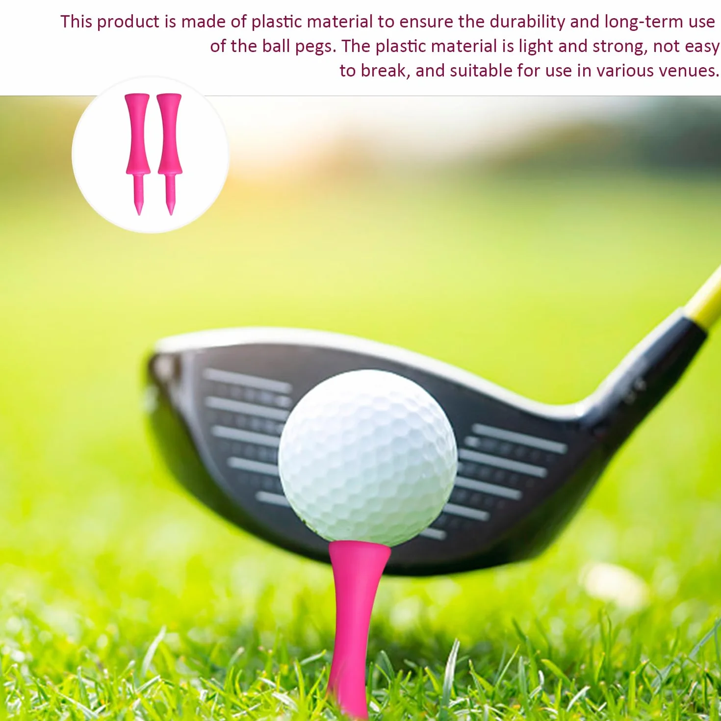 Picos De Golf 75 Piezas, Accesorios De Plástico Duraderos Para Práctica