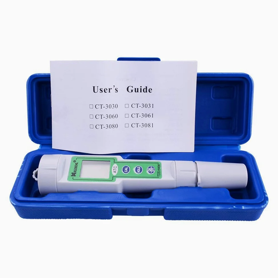 Portable Tipo Pluma TDS Calidad del Agua Análisis Meter Rango de medición 0-9999 PPM TDS Tester de Bolsillo del TC-3061