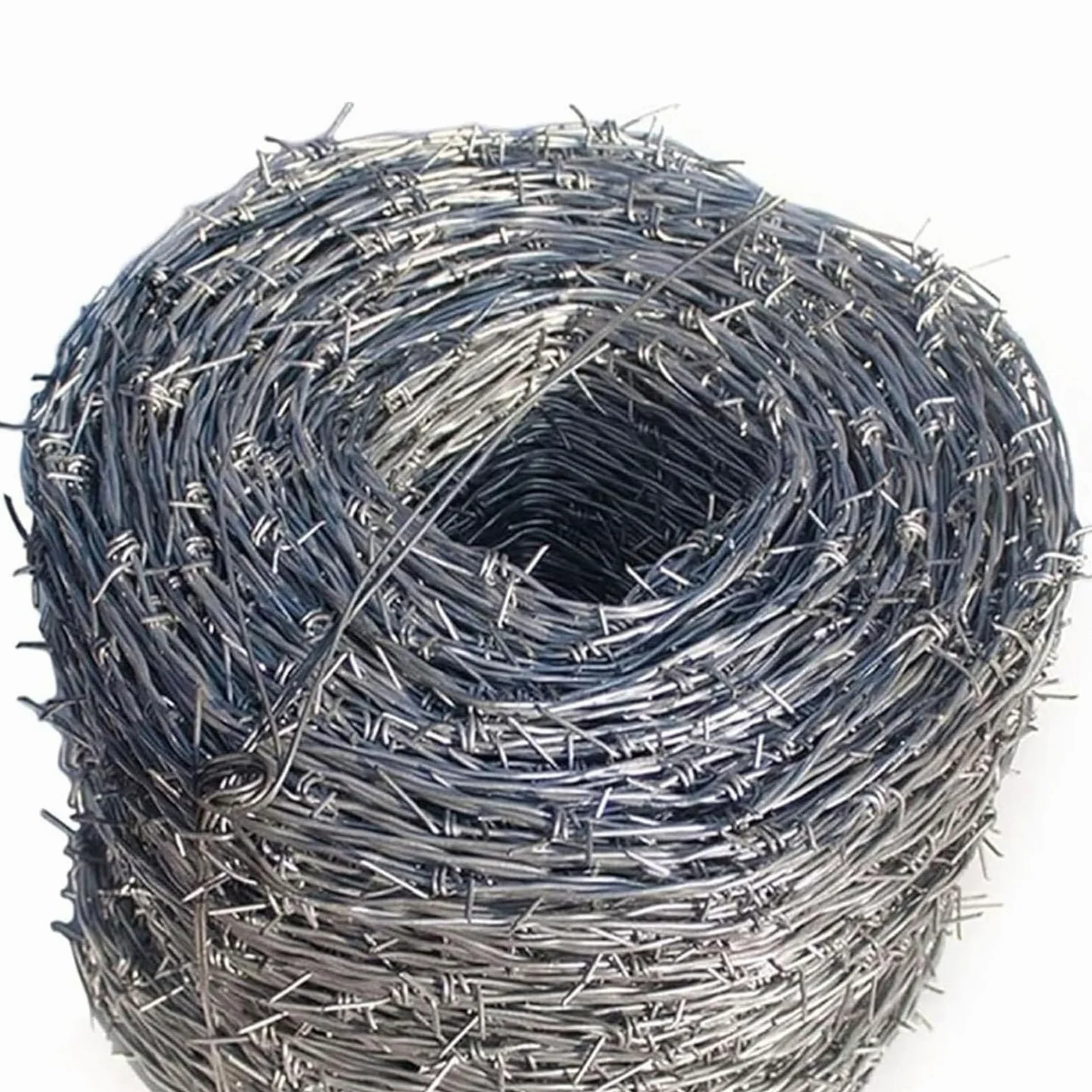 Rollo De Alambre De Púas, Alambre Espino Galvanizado Alambre De Espino Anti-Escalada Anti-Robo Malla De Alambre Valla Aislamiento De Espinas Medidas De Seguridad para Valla (2.1mm 200m)