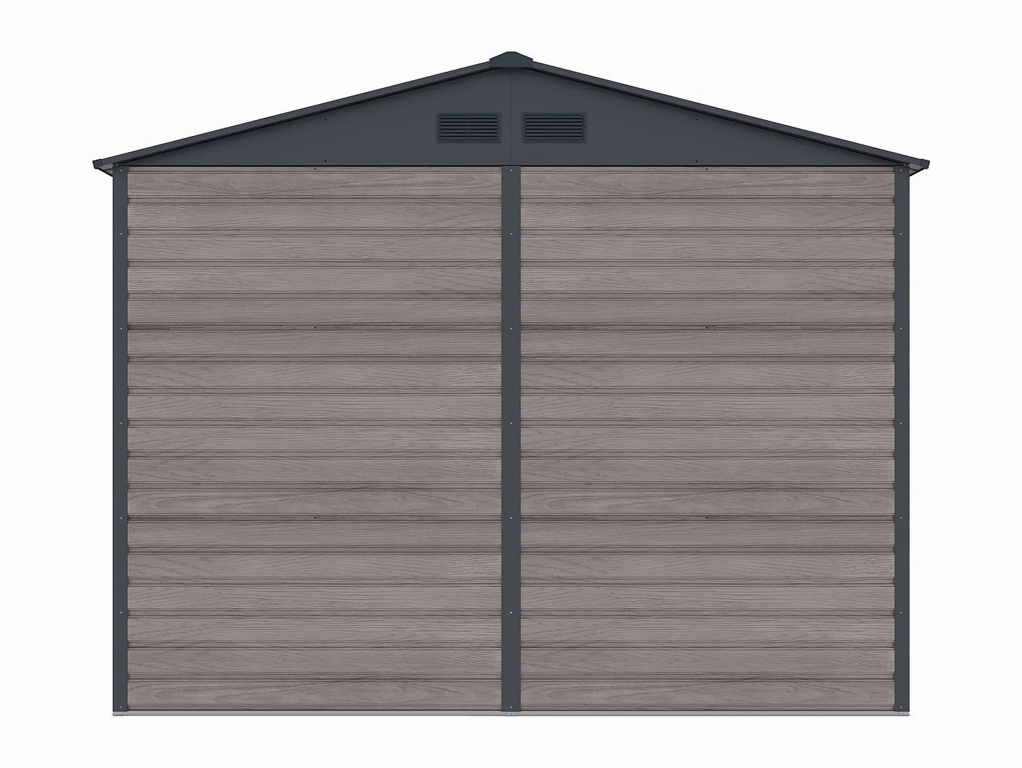 Venta-Unica - Caseta de jardÌn Metal de Acero galvanizado Efecto Madera Gris 7,17 m≤ - ADELMO