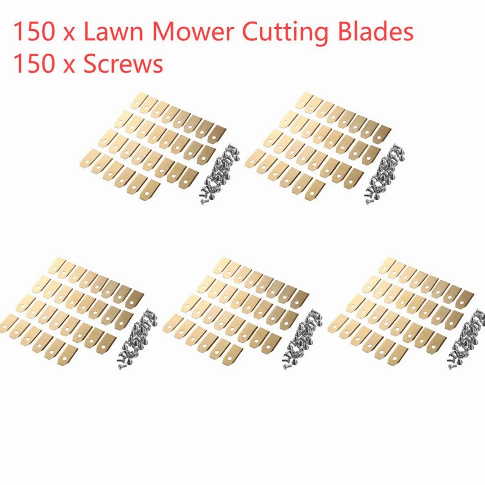 Paquete De 60-150 Cuchillas De Repuesto De 0,7 MM, Compatibles con Husqvarna, Automower, Compatible con Gardena, Pieza De Repuesto For Cortacésped | Gold 150pcs