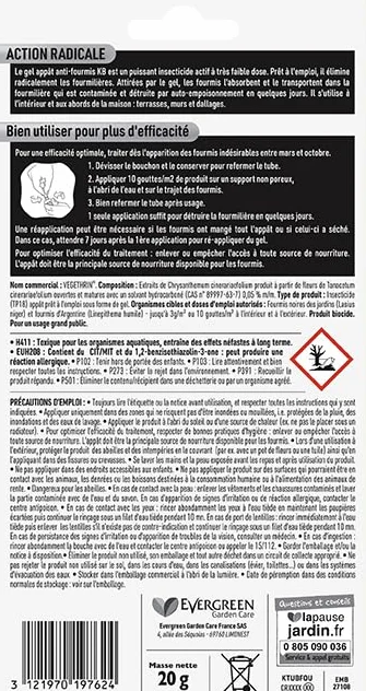 KB Tufou30 Antihormigas, tubo con gel cebo, 20 g