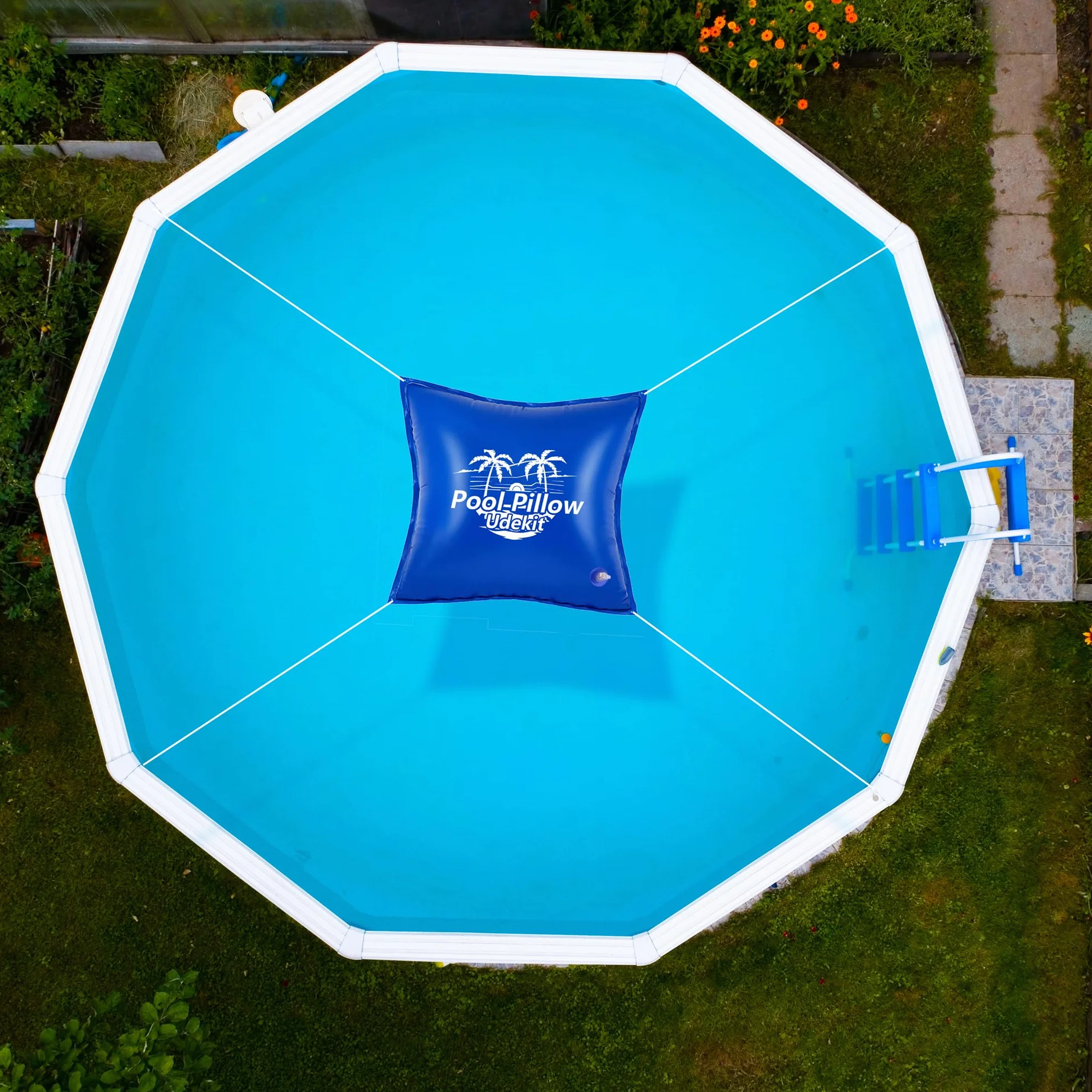 Piscina Aire Almohada Inflable Flotante Anticongelante Piscina Cubierta Aire Almohada Cojín 120 x 240 cm