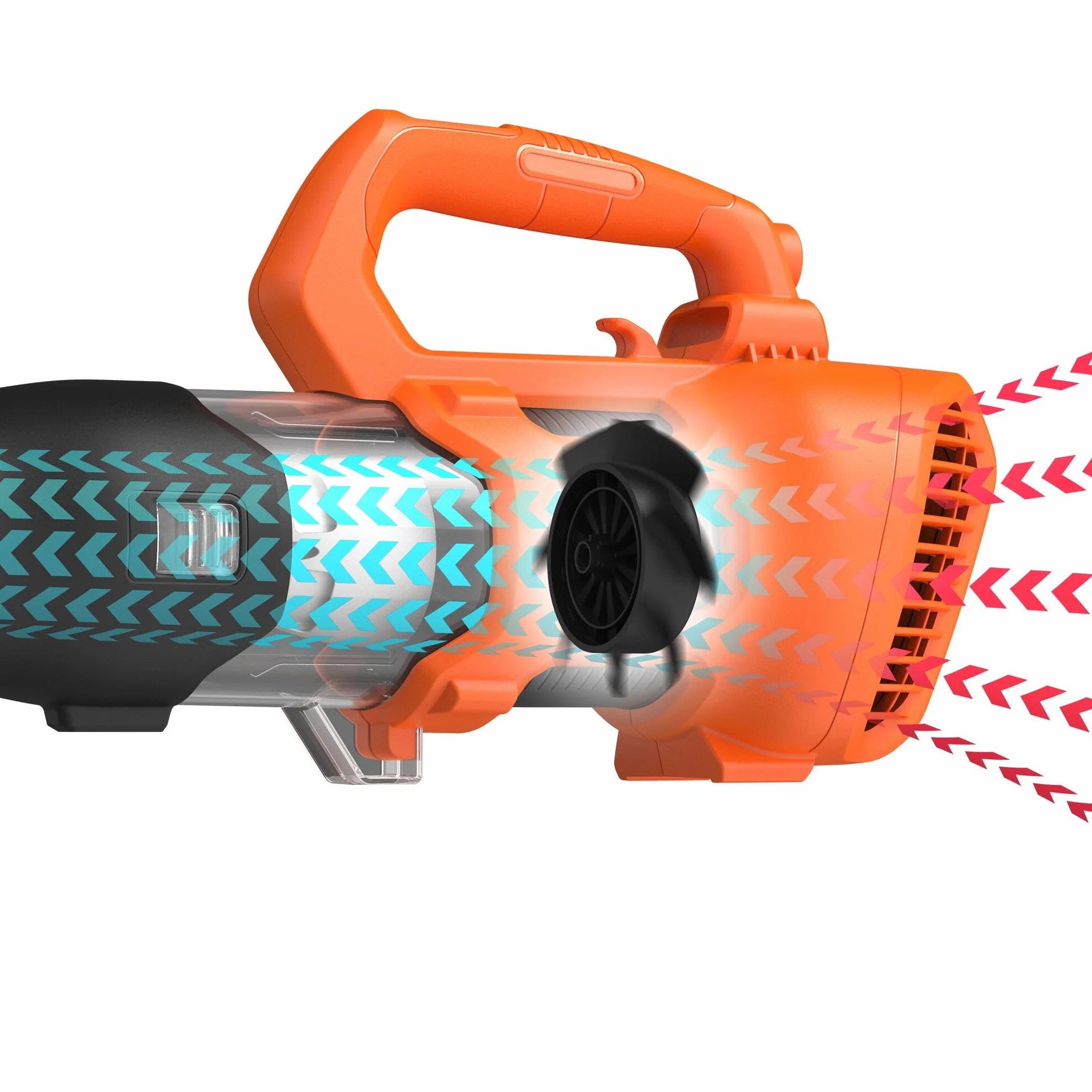 BLACK+DECKER Soplador de Hojas Axial 1.850W, Velocidad de Soplado 225 km/h, Volumen de Soplado 12.5 m³/min, Ventilador Axial Diseño Ligero y Compacto, BEBL185-QS