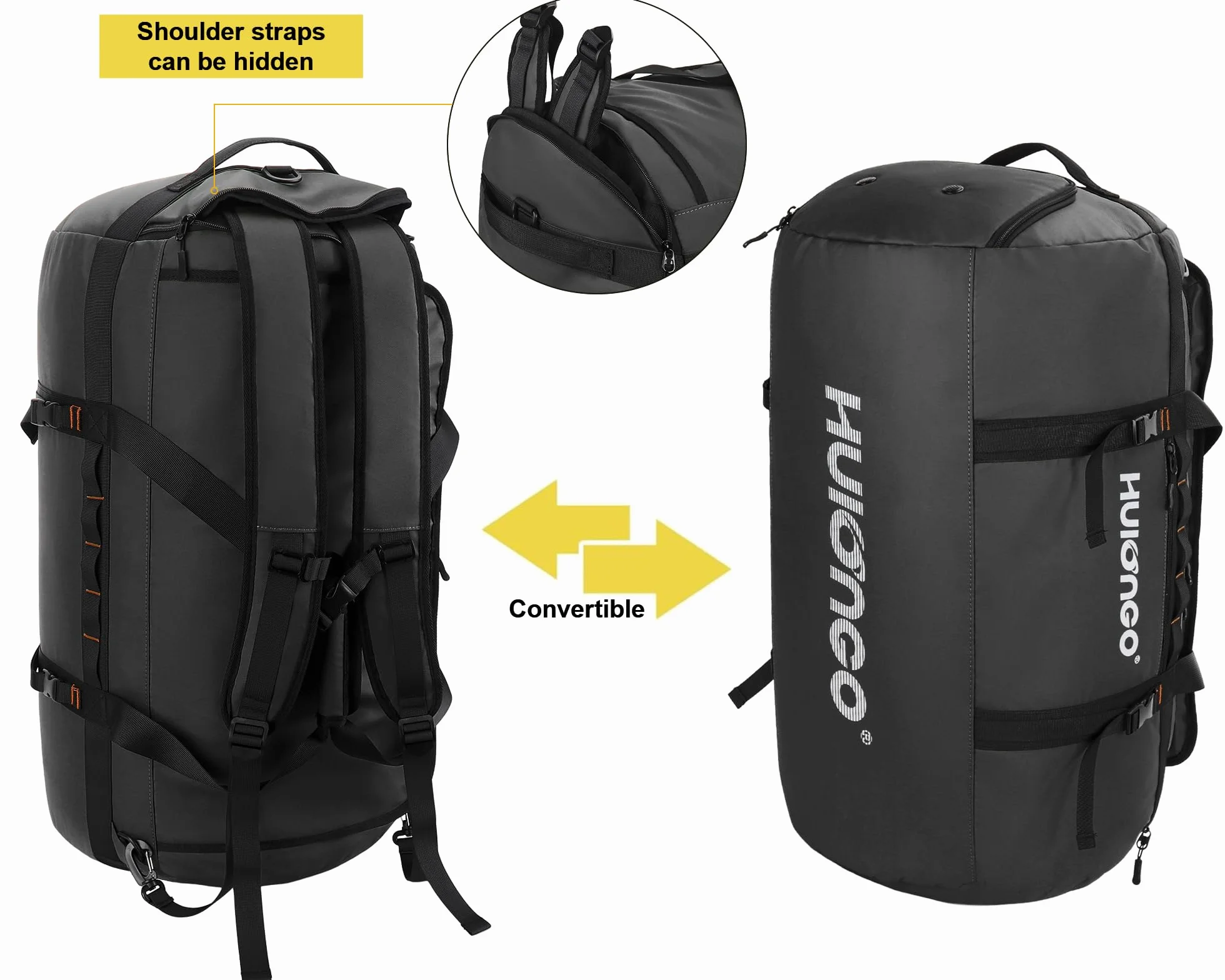 Hulongo Bolsa de Deporte 30L Impermeable Mochila con Compartimento para Calzado 3 en 1