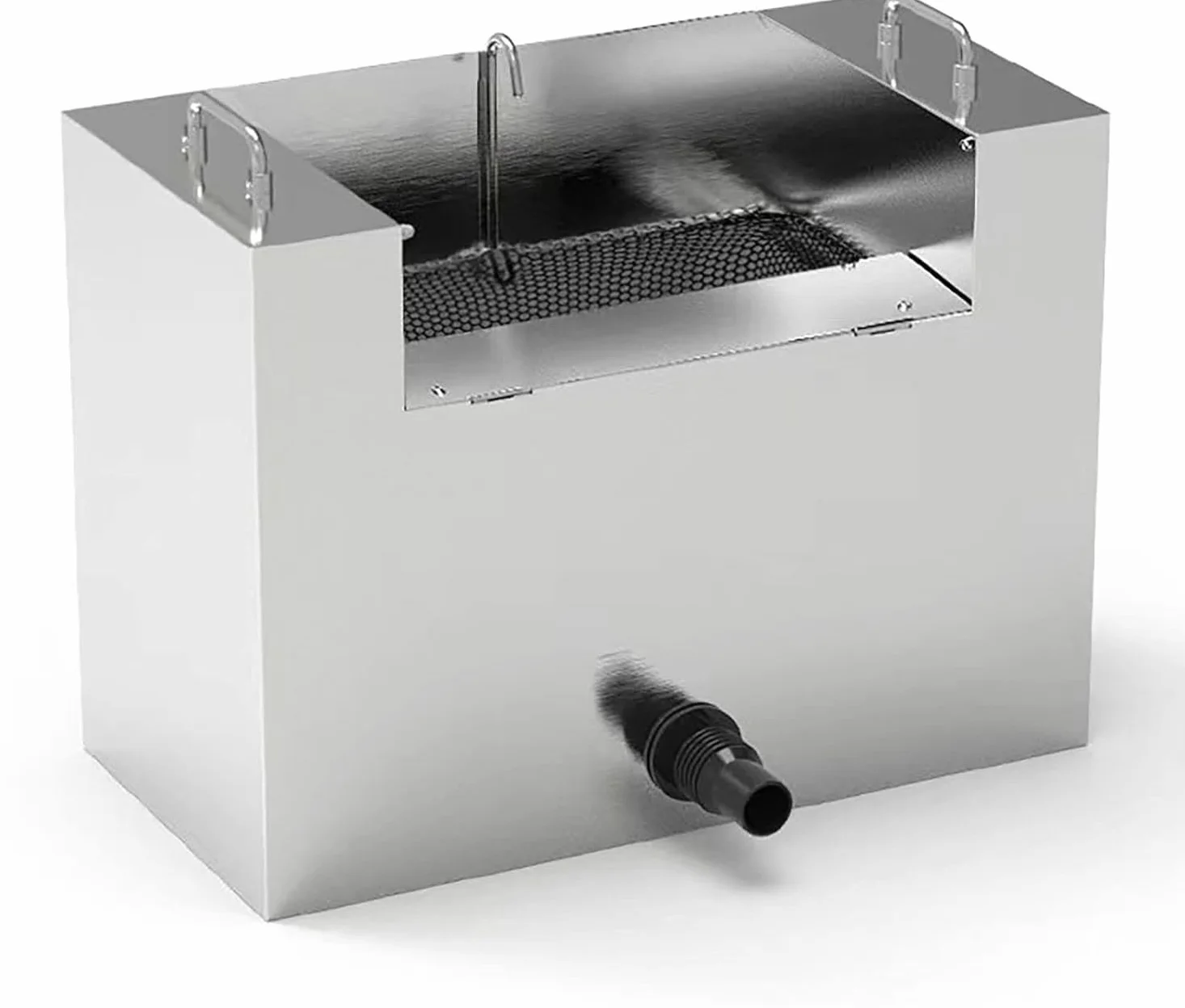 Espumador de estanque de acero inoxidable, colector de desechos multiusos, bomba de alto flujo limpiador automático para estanques de peces y piscinas, herramienta reductora de lodo resistente