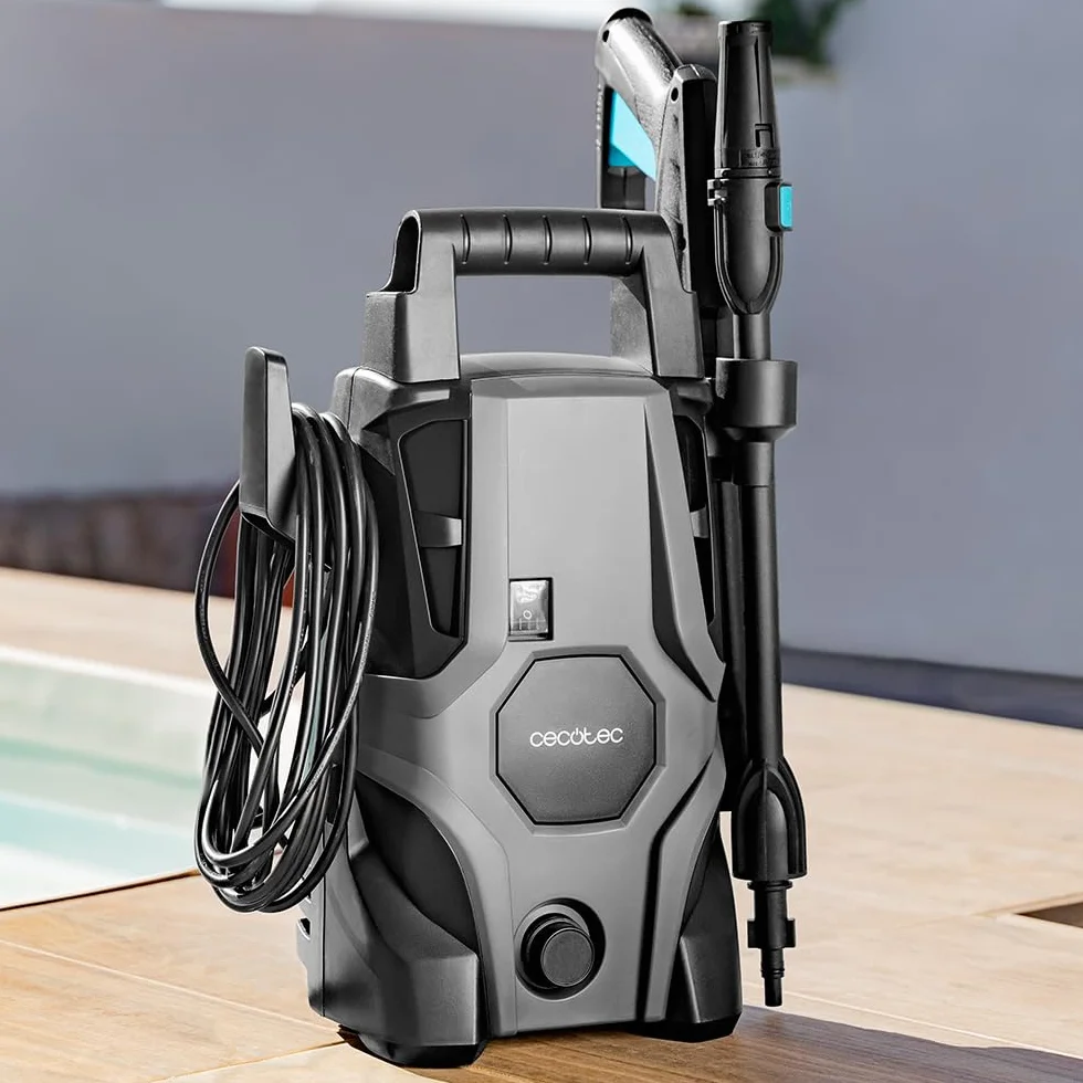 Cecotec Hidrolimpiadora Eléctrica de Alta Presión para Hogar, Jardín o Coche HydroBoost 1400 X-Treme. 1400W, 105Bares, Caudal de 408l/h, Botella Jabón, Bomba de Aluminio, Radio de Acción 9m