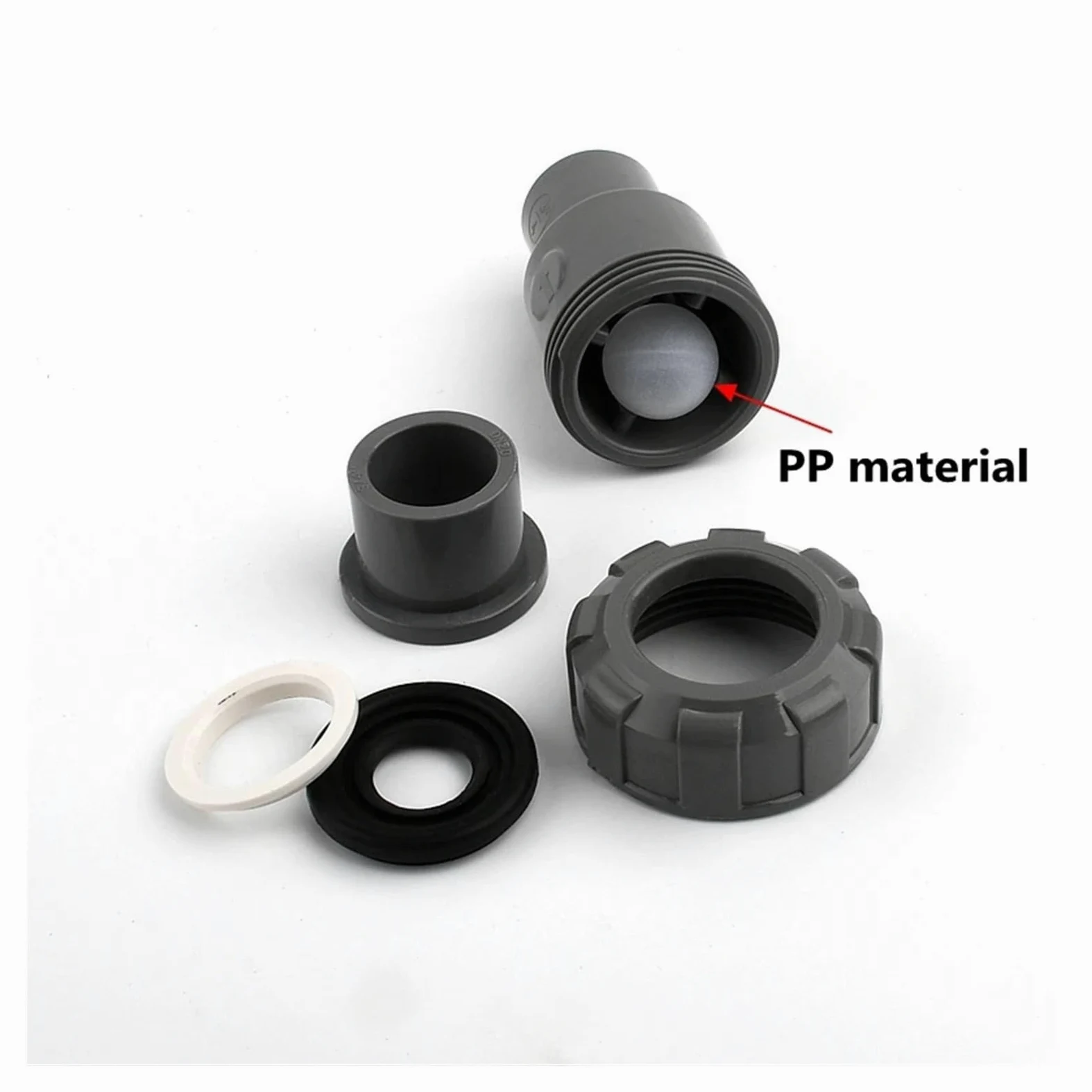 Válvula de retención de Bola de UPVC(Dark Gray,40mm)