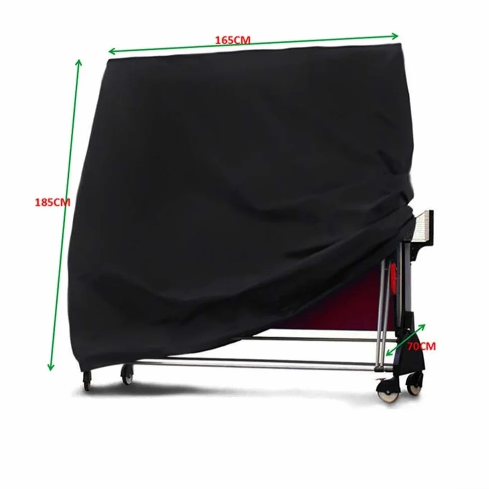 Funda de tenis de mesa impermeable plegable 185x70x165 cm negro