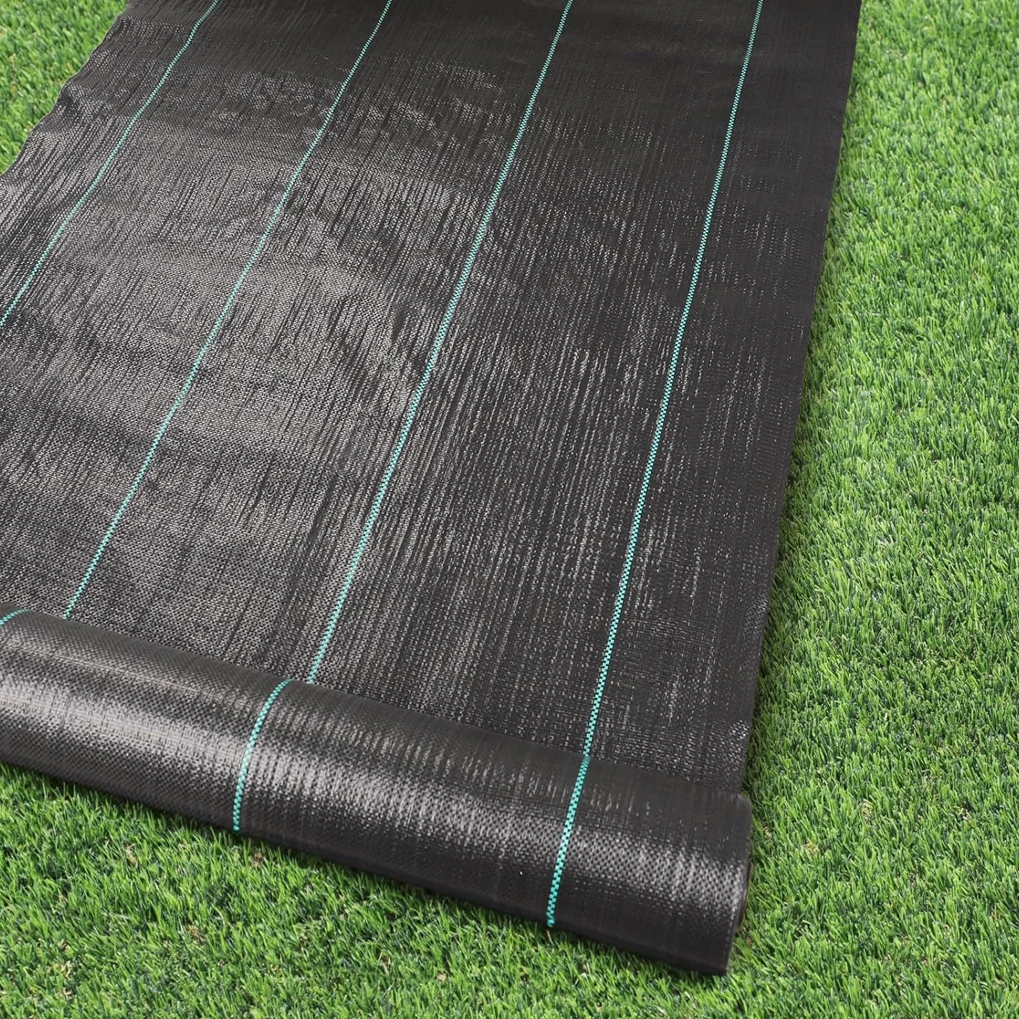 Malla Antihierbas 2m x 100m, 90 g/m² Malla contra Malas Hierbas, Tela Antihierbas, Geotextil, Protección césped Artificial, Lona antimalezas jardín, Anti-UV, Negro