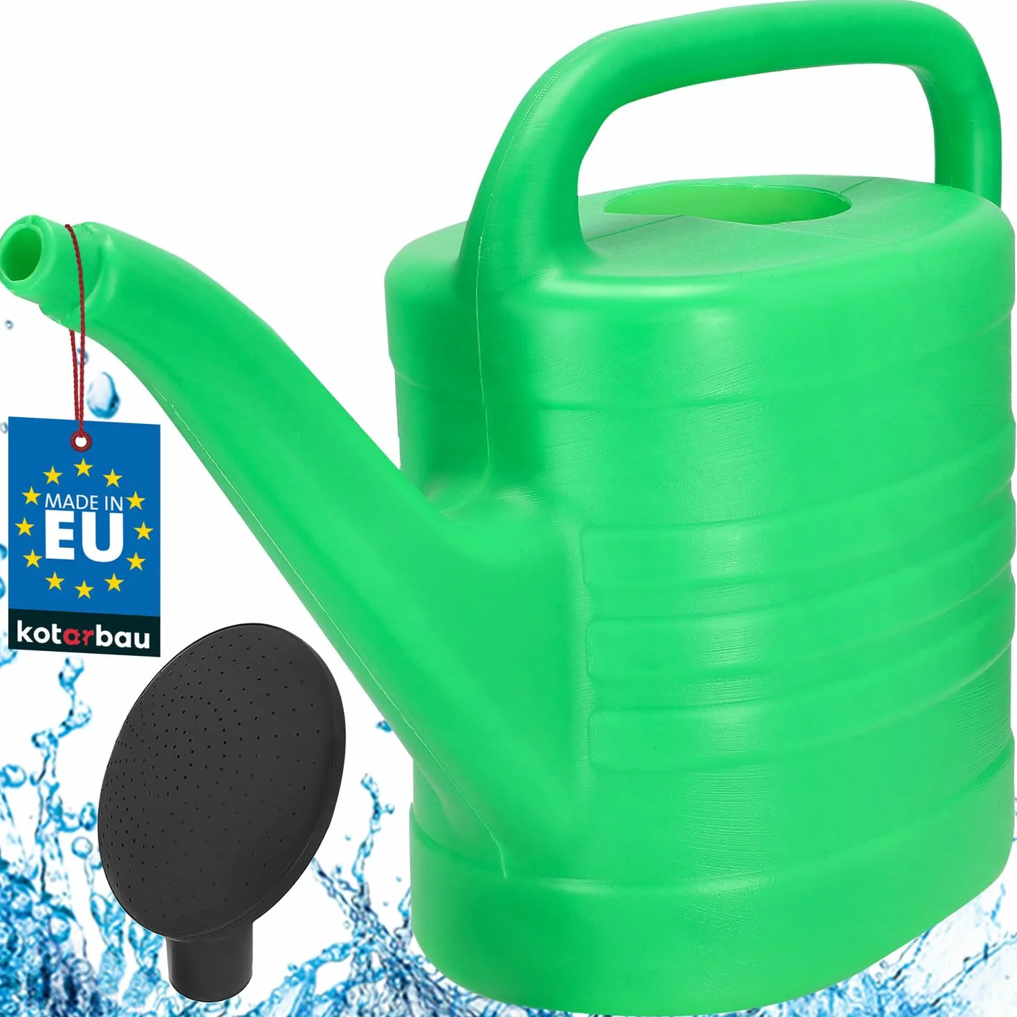 KOTARBAU® Regadera Plantas - Plástico - 10 L - Verde - Regaderas para Macetas - con Boquilla Extraíble para Jardín