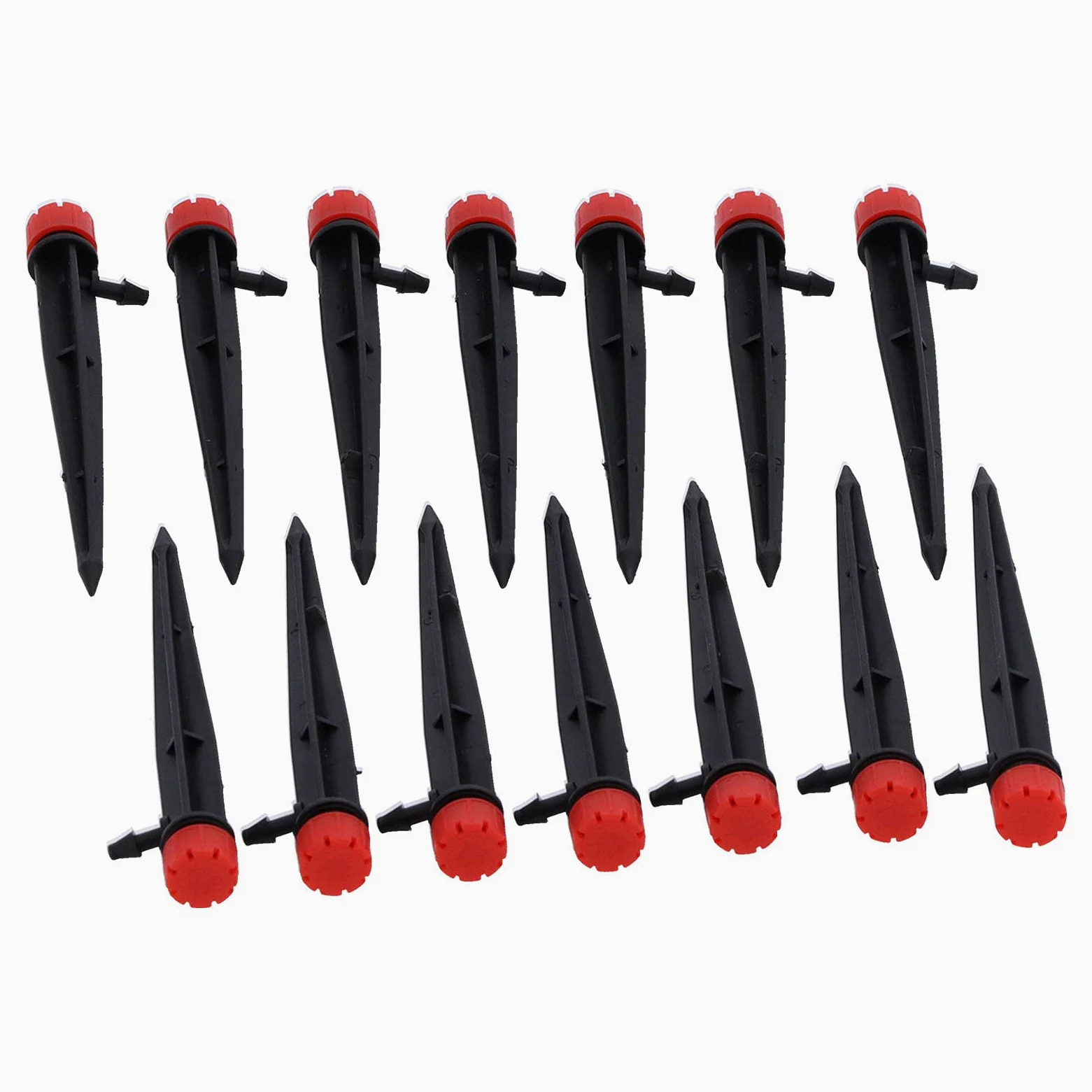 200PCS de riego por Goteo de Flujo de Agua con gotero de riego Ajustable de 8 Orificios de 360 ​​​​Grados para Manguera 4/7