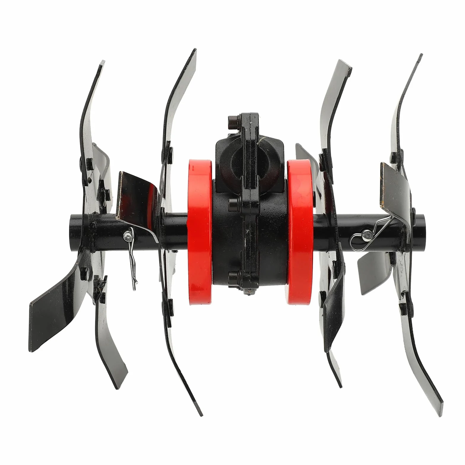 Rueda aflojadora para cortacésped, rueda aflojadora universal para desbrozadoras con 9 dientes y eje de 26 mm, cabezal multifuncional de metal para aflojar el suelo, ideal para