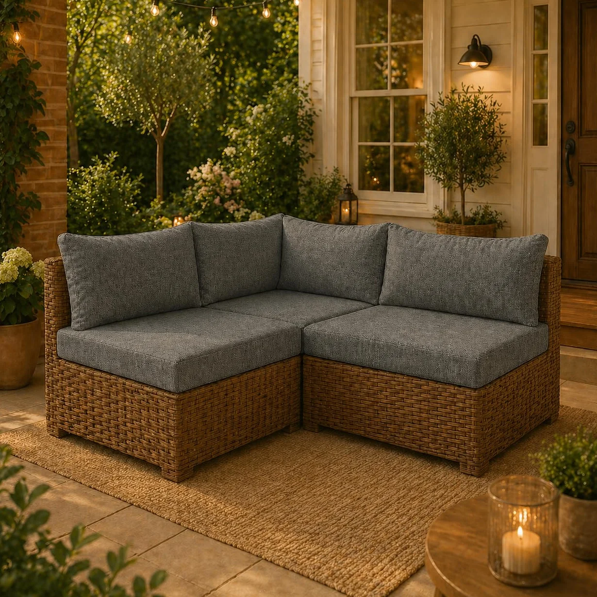 chilly pilley® Cojines para Muebles De Ratán, Cojines De Jardín, Respaldos, Muchos Tamaños Y Muchos Colores 50x40, Crema