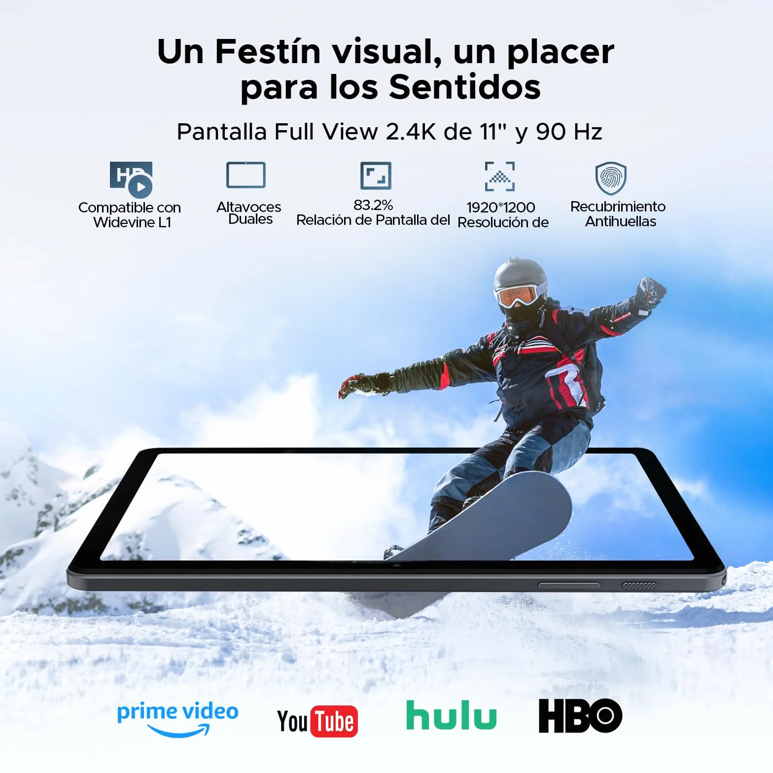 P11 Pro Tablet Android 16 2.4K 90Hz 11 Pulgadas Gemini AI 48GB RAM 128GB ROM T7250 Octa-Core 13MP 5MP 8800mAh 5G WiFi Negro