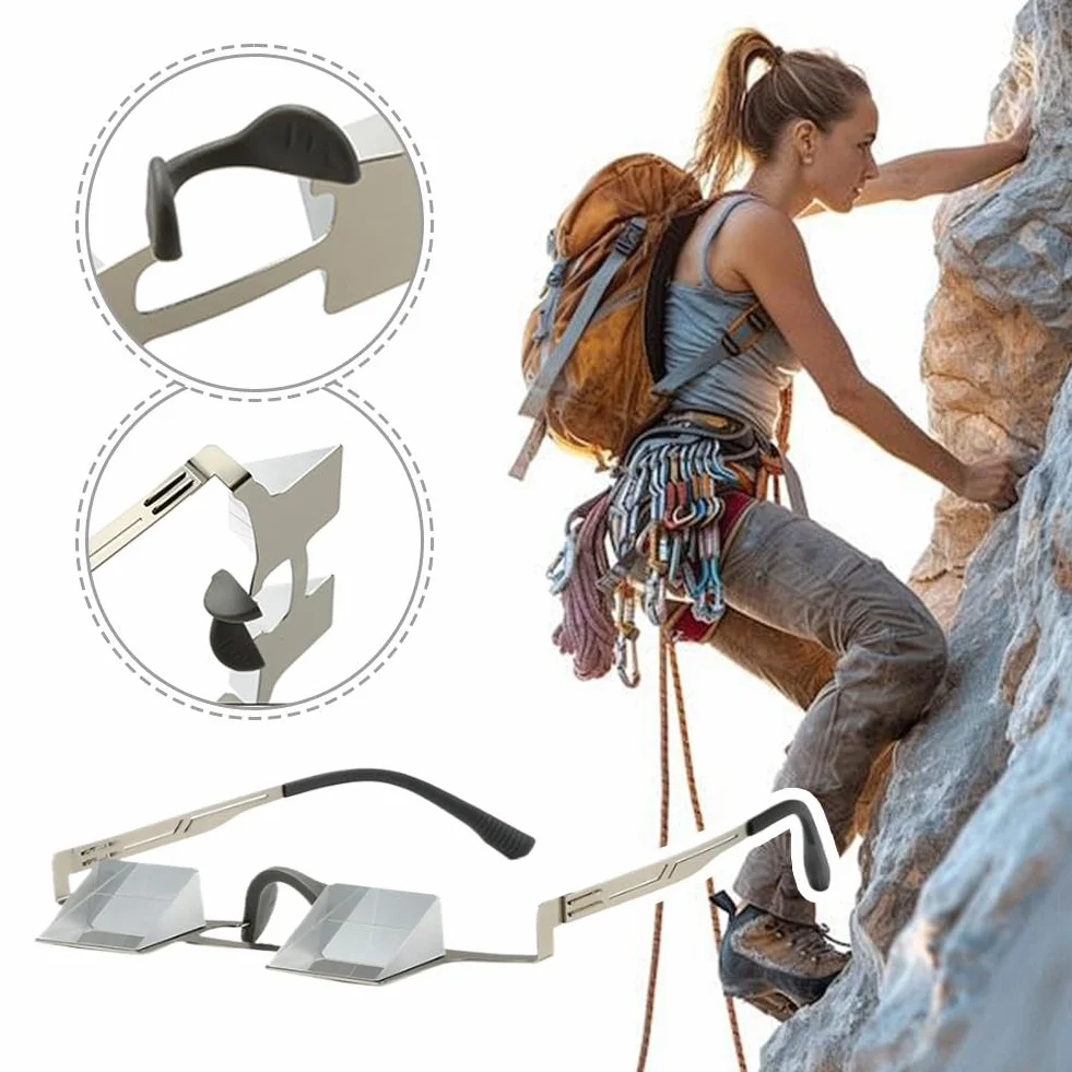 Gafas de Aseguramiento Prism - Lentes de cristal óptico 90° para protección del cuello, marco de titanio ligero, campo de visión amplio