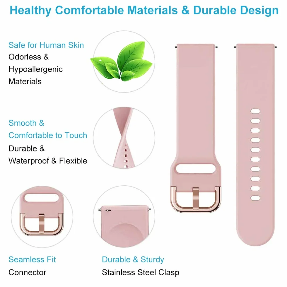 YASPARK Correa para Amazfit GTS Pulsera 20mm Silicona Suave Reemplazar Banda para Amazfit GTR 42mm GTS 2 GTS 2 Mini GTS 2e GTS 3 Bip Bip Lite Bip S Bip U Bip U Pro