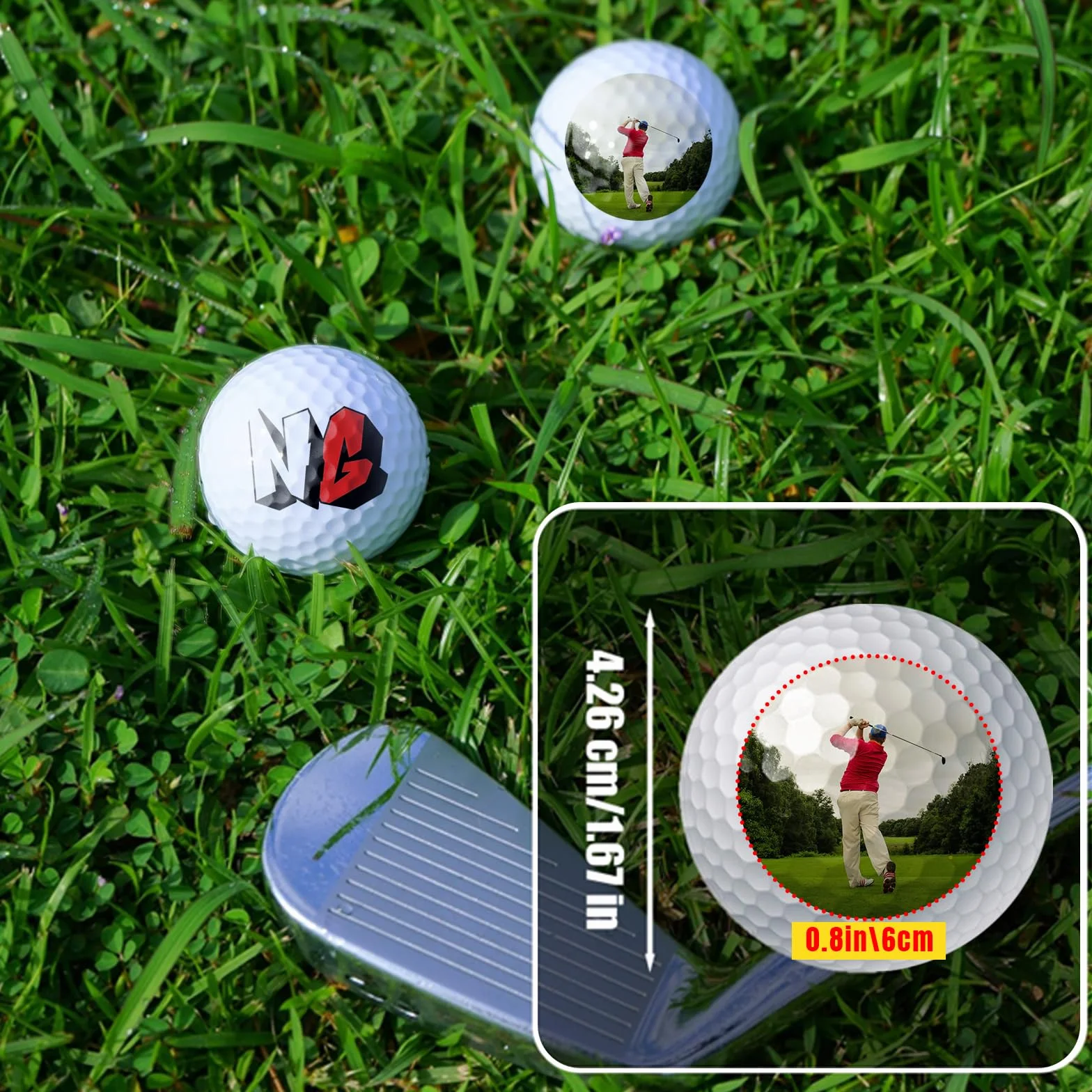 Bolas De Golf Personalizadas con Nombre Logotipo Imagen Texto Regalo para Golfistas