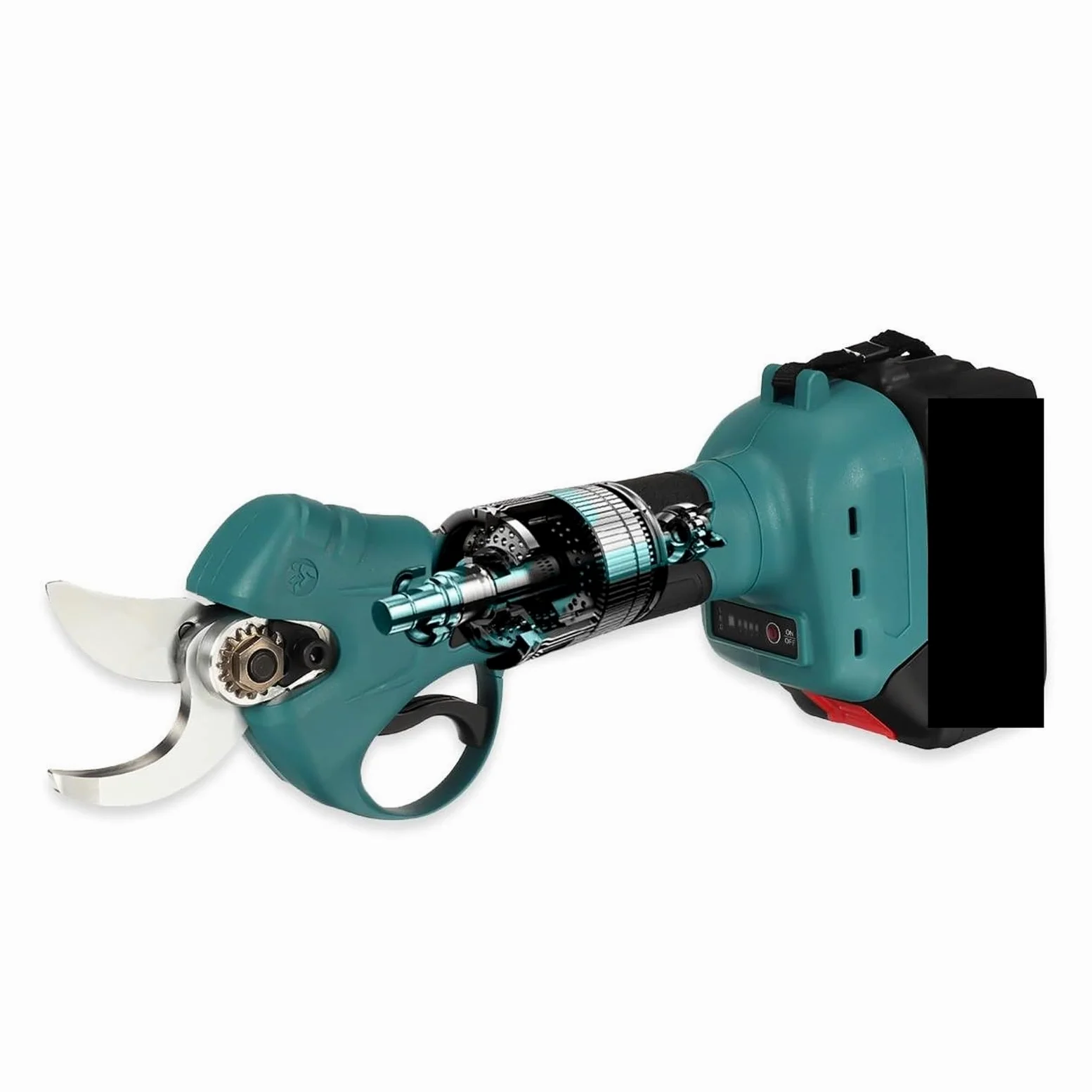tijeras de podar eléctricas, Tijeras eléctricas recargables inalámbricas sin escobillas de 30MM, tijeras de podar, herramienta for árbol for jardín, herramienta de podar de ramas(2pc battery)