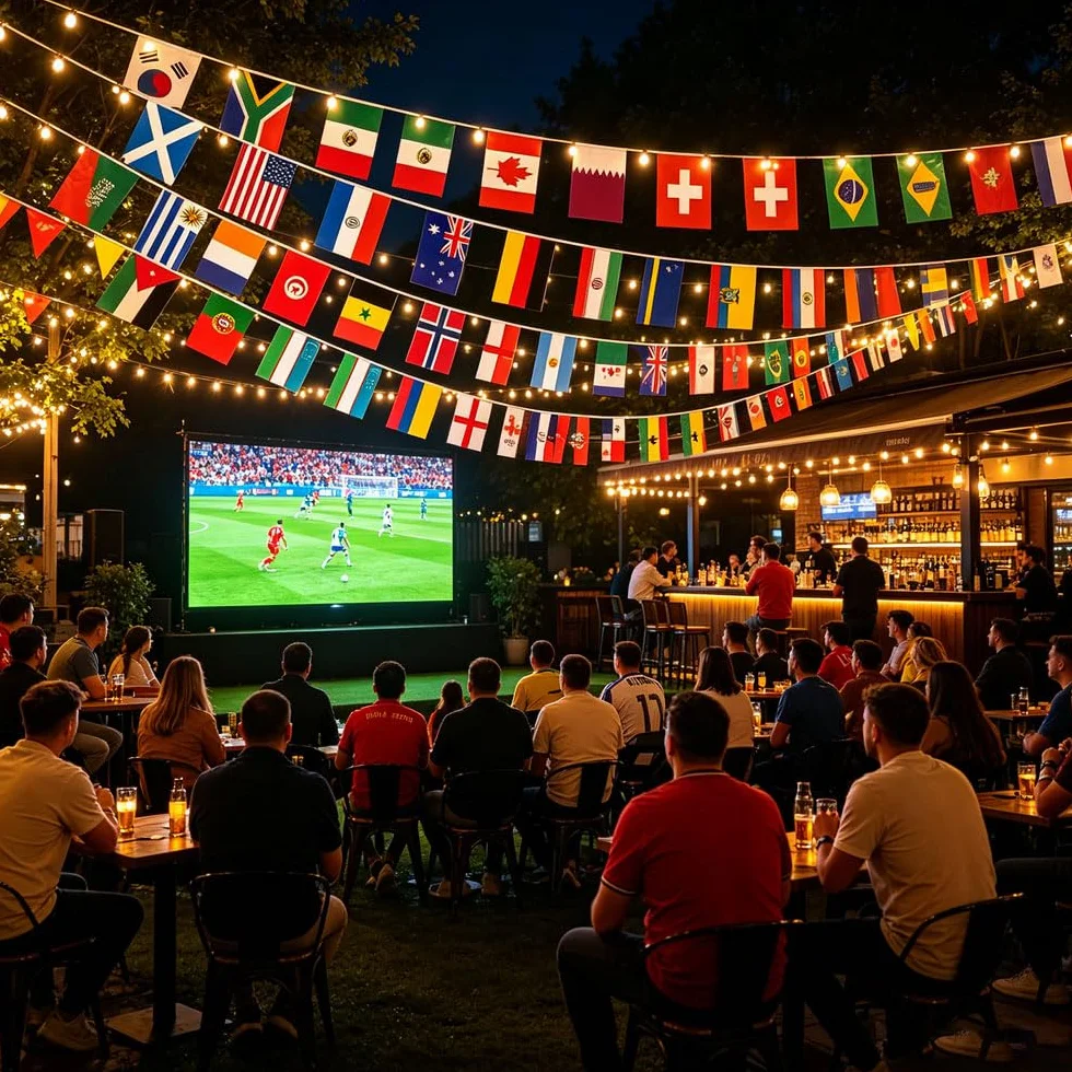 Banderines de 2026 Fútbol de Copa Mundial, Banderas de Mundo 48 Países, Artículos para Aficionados al Fútbol del Mundial 2026, para Fiestas de Fútbol, Bares (14 * 21CM)