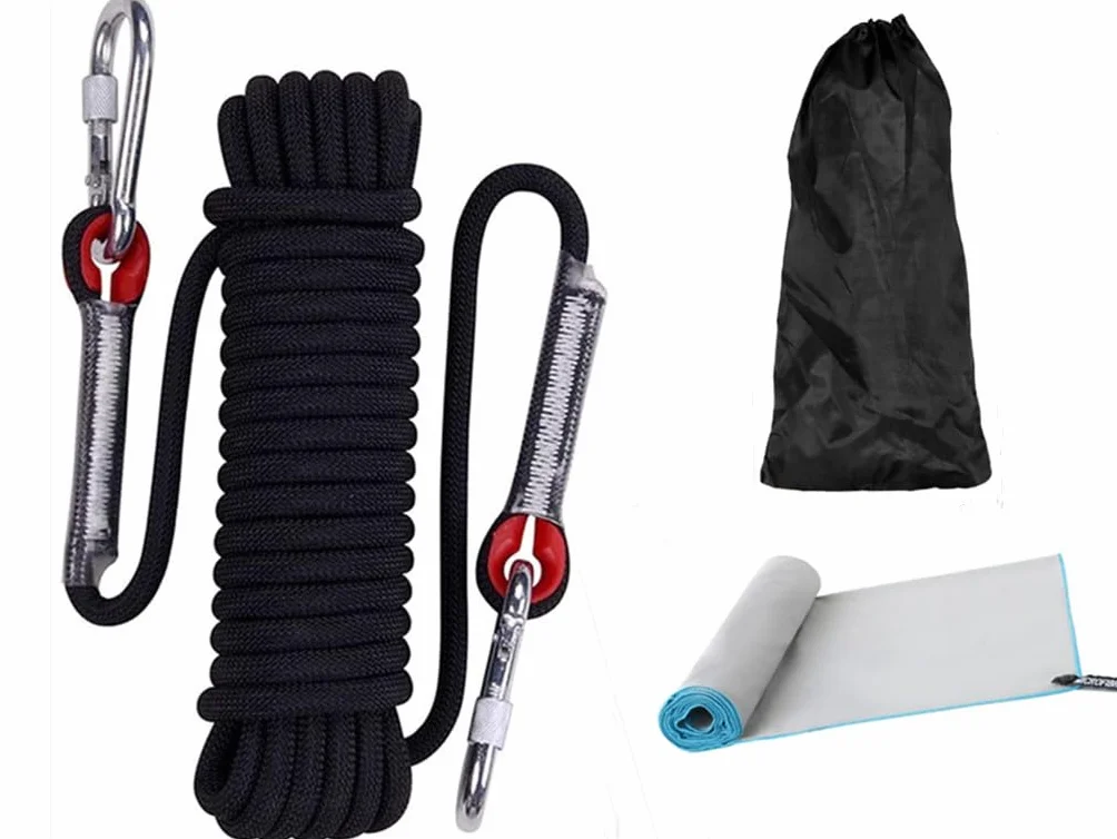 Cuerda Multifuncional para Exteriores D10 mm Nailon 1200kg Carga Rescate Montañismo Escalada