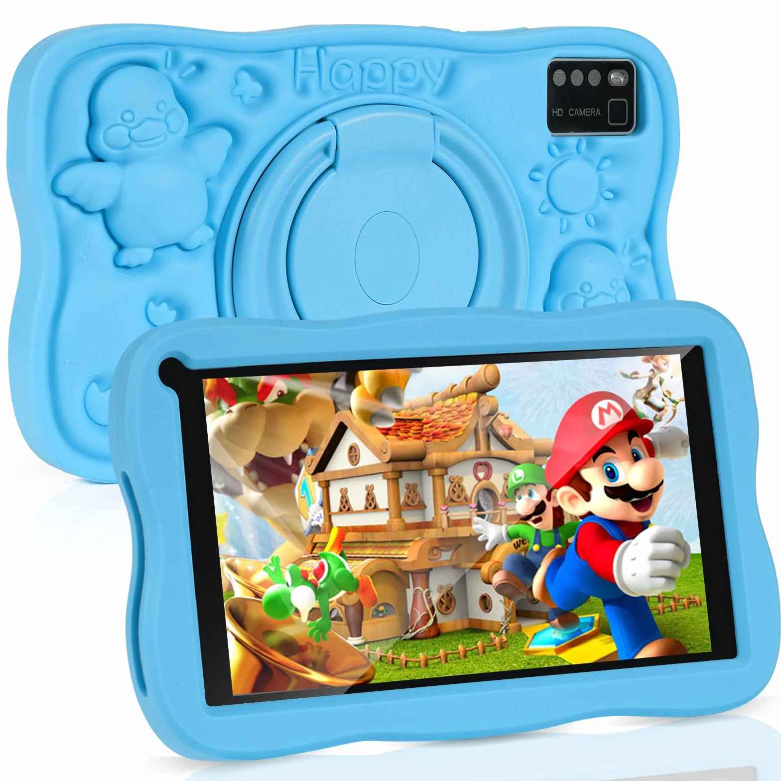 Tablet 7 cali SUMTAB, Android, 8GB RAM 64GB ROM, IPS HD, Kontrola rodzicielska, edukacyjna dla dzieci (Niebieski)