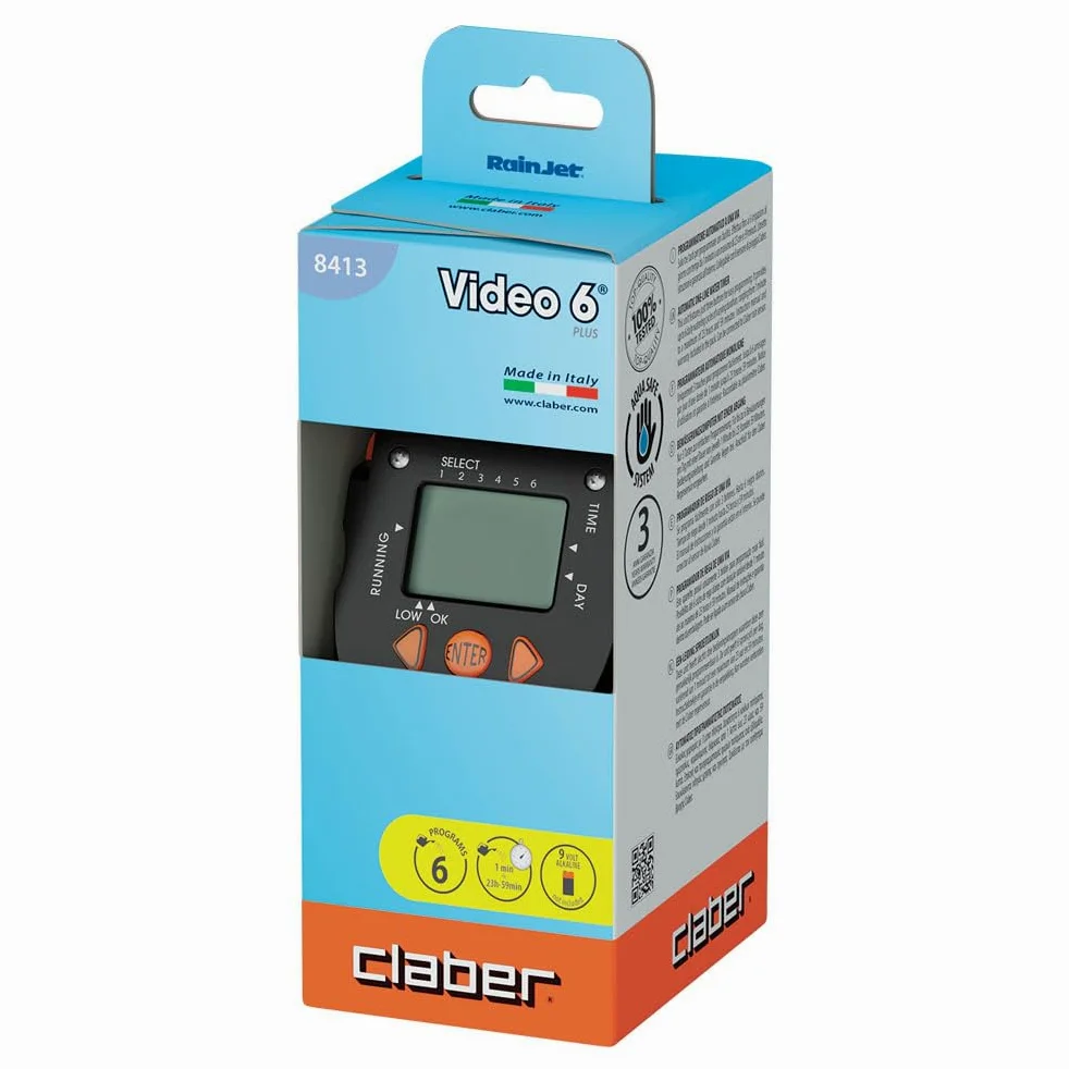 Claber D84130000 - Programador aquauno video-6 plus blister