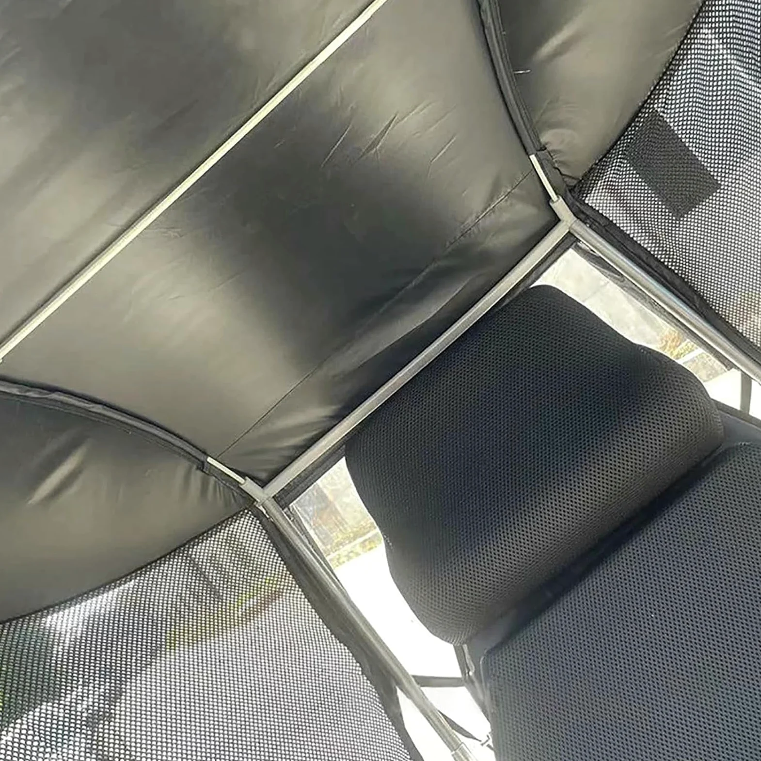 Cubierta para silla de ruedas para lluvia y sol, barra de altura ajustable, abrazadera antideslizante, material duradero, no se desgasta