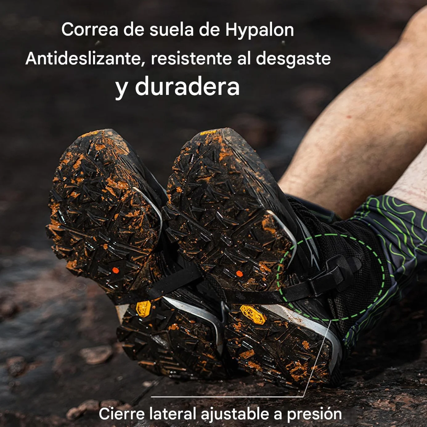 Polainas Trail Running Ajustables Transpirables 1 Par para Botas Senderismo