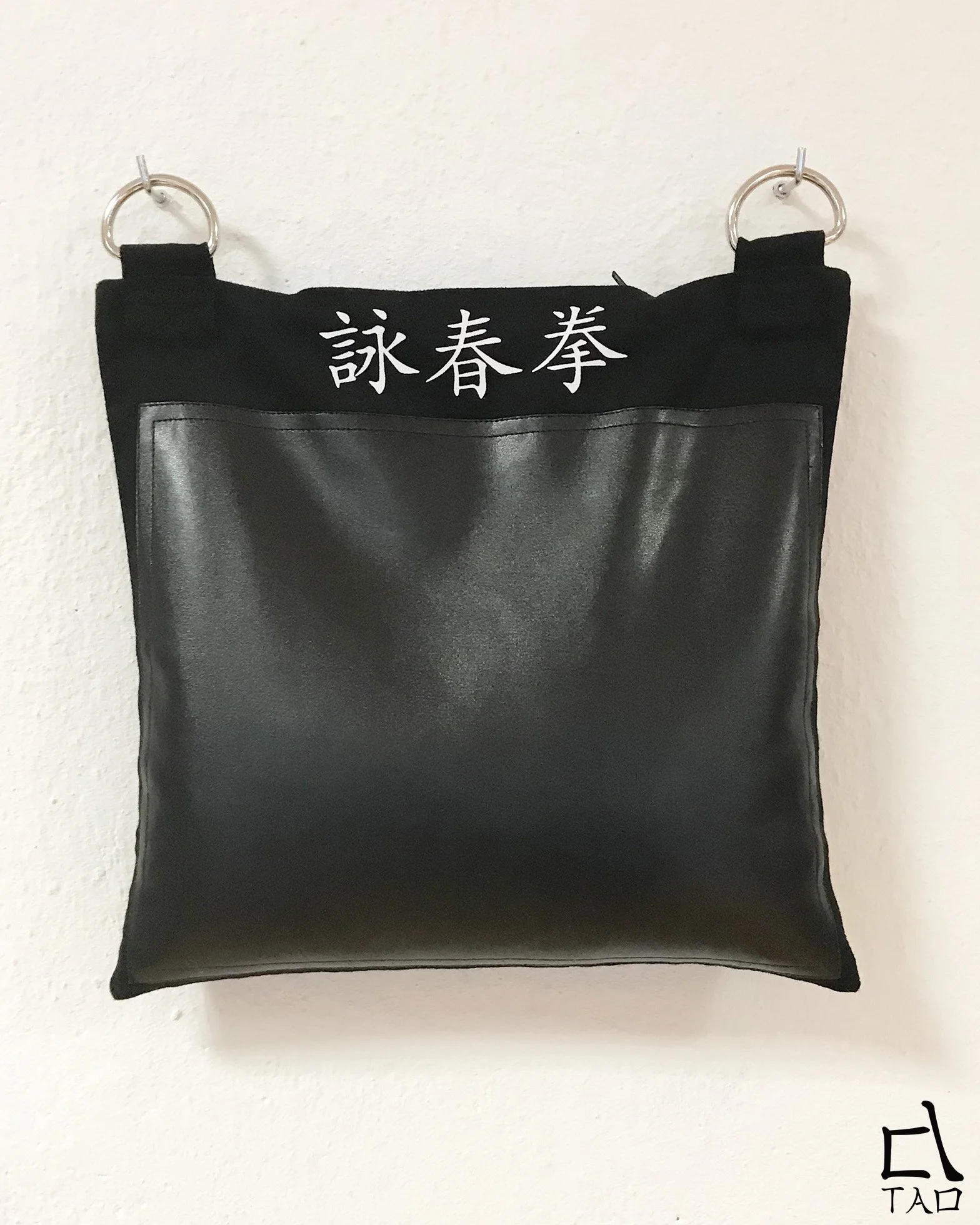 Tao Wing Chun Bolsa de Pared Golpe Objetivo 1 Sección Kung Fu Ving Tsun Lona, Cuero PU (sin Relleno)