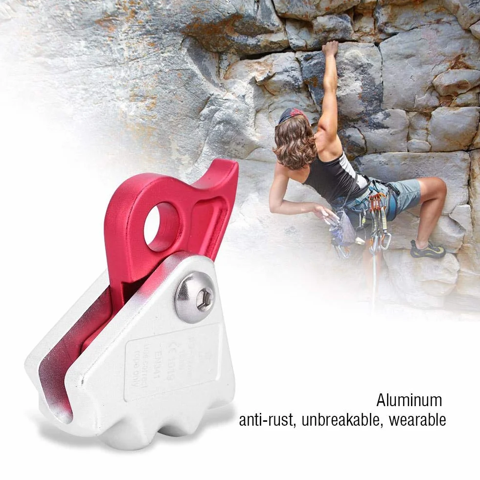 Vobor Auto-frenado Stop Descender 15KN Rope Grab para Cuerdas 9-12mm Rappel Ring