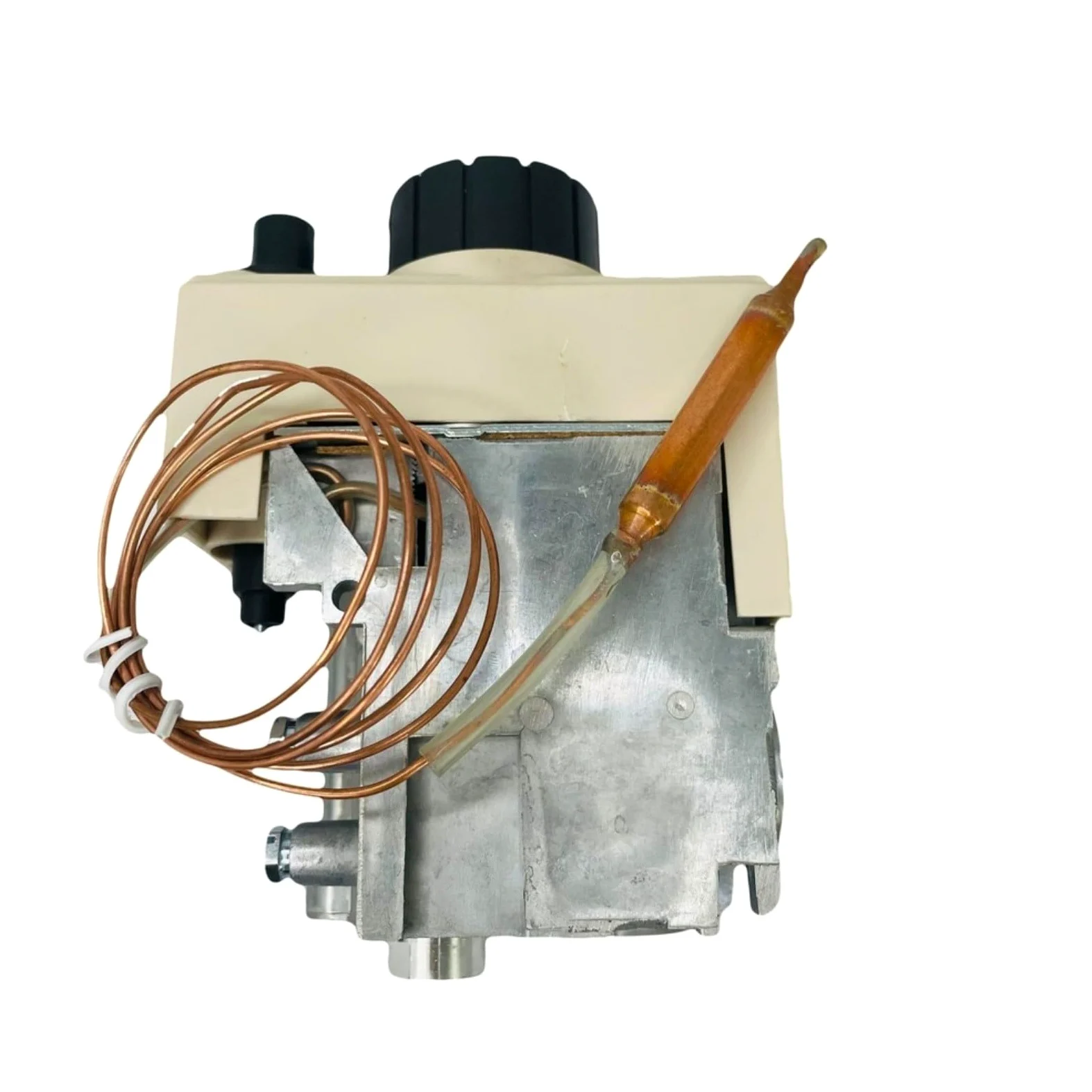 Válvula termostática mecánica de gas 40-90 con salida de llama para protección, calentadores piezoeléctricos y de regulación de presión de 50 mbar y calentadores de agua