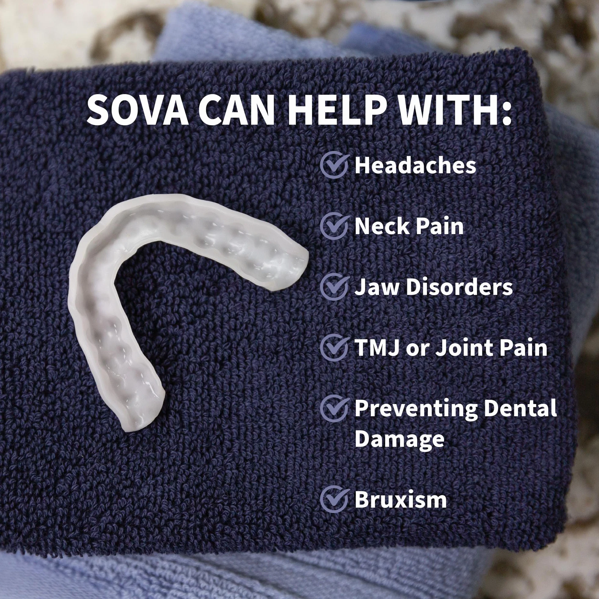SOVA 3D Protector nocturno para el bruxismo Férula Descarga