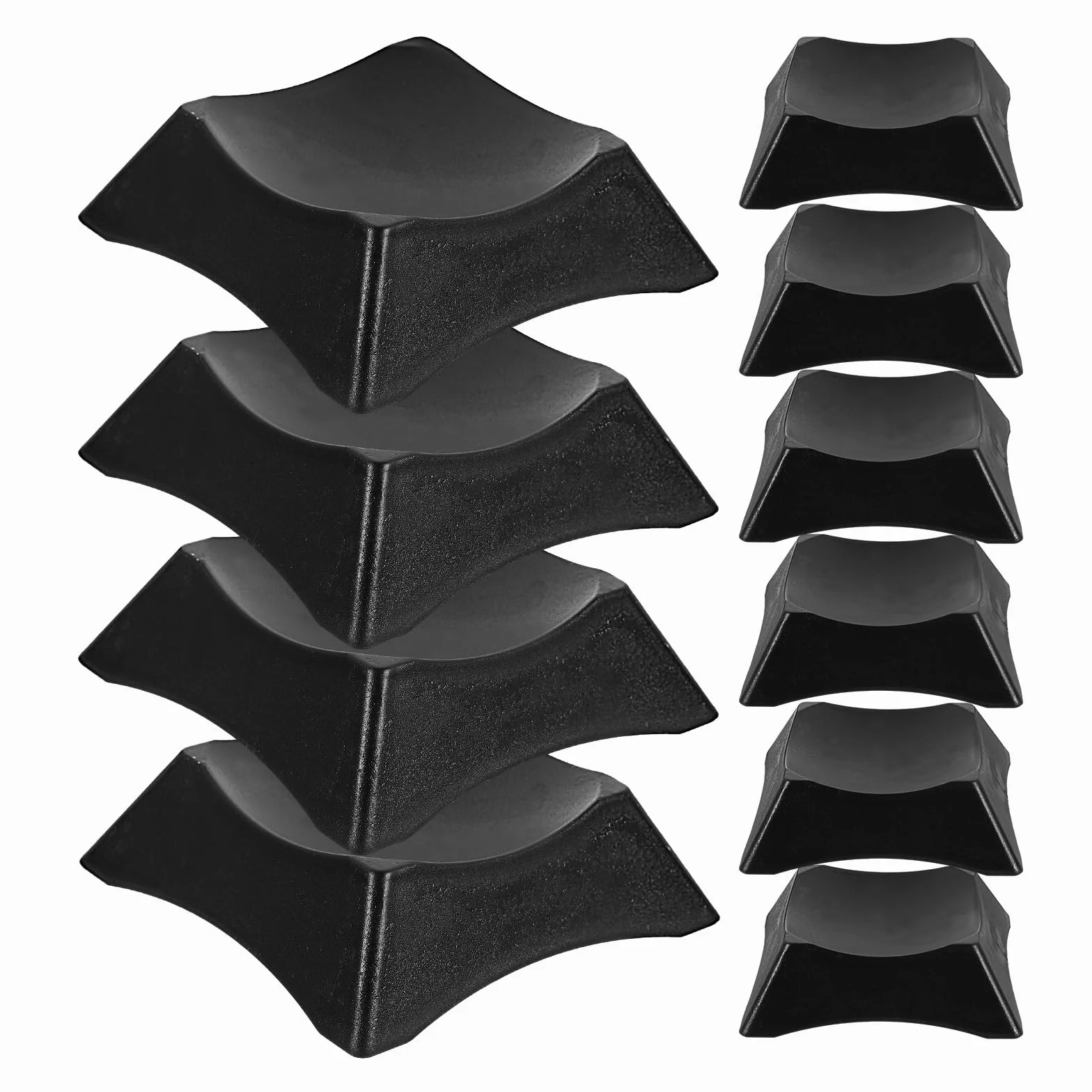 ORFOFE Soportes para Balones Deportivos 10 Piezas Negro, Base Multifuncional Exhibición Baloncesto Fútbol Rugby