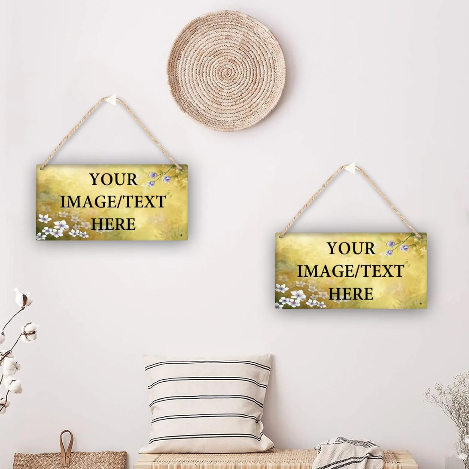 Personalizados Letreros de Madera Rústicos, Colgantes con Imagen/Logotipo/Texto para Bar, Hogar, Dormitorio, Hombre, Cueva