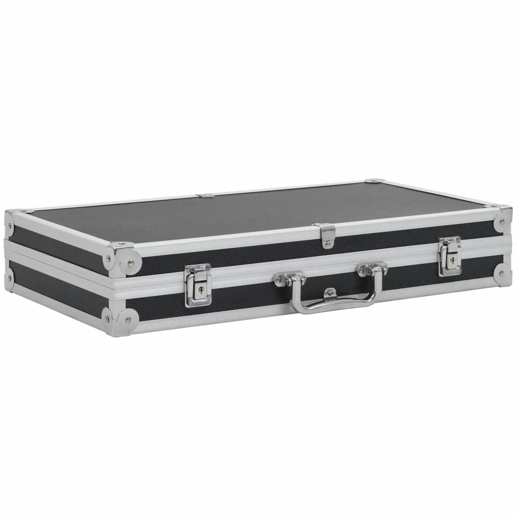 vidaXL Maletín para Armas de Aluminio y ABS con Cerradura Llaves Negro