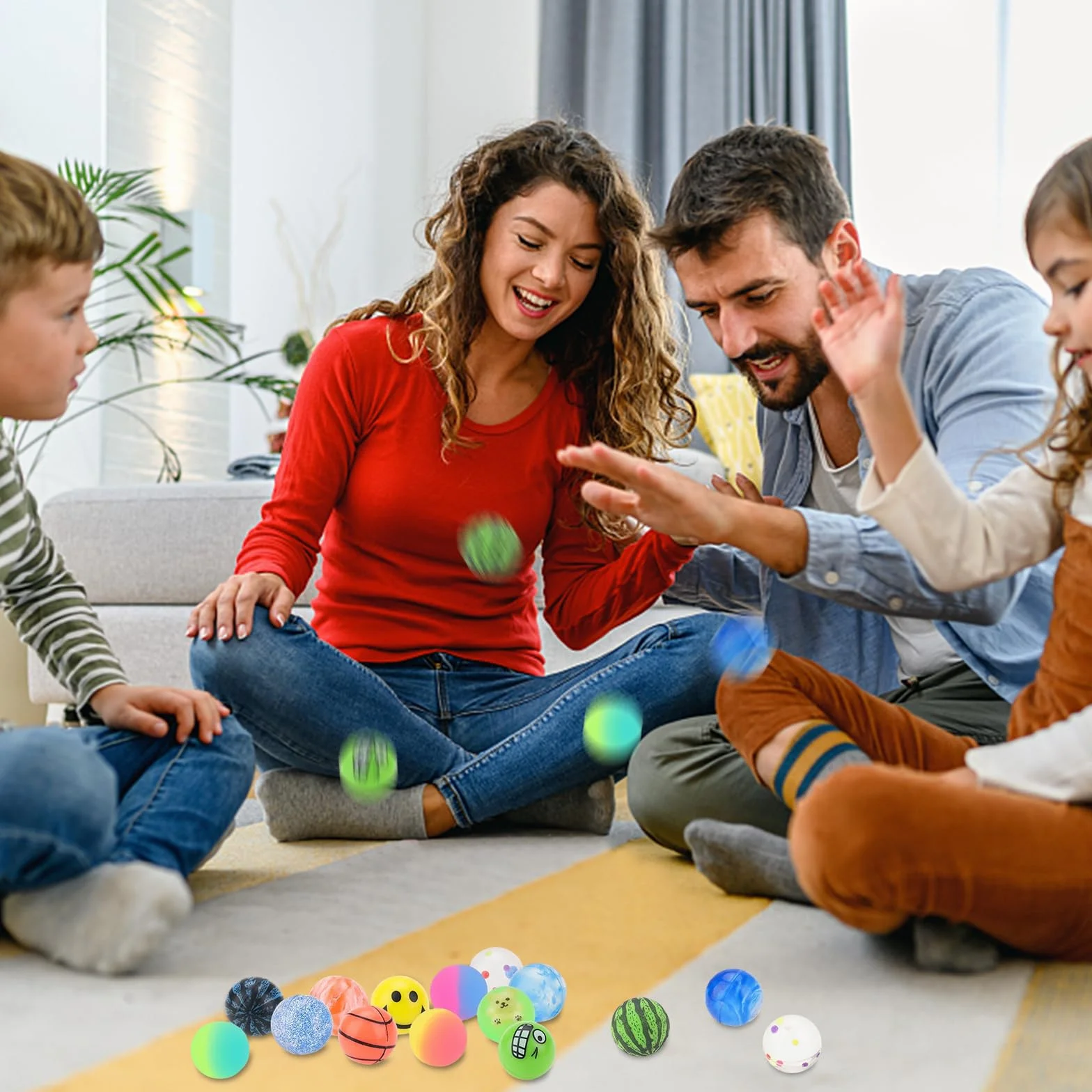Leonshco Pelotas de goma 5 mm para niños rebote saltar relleno piñata