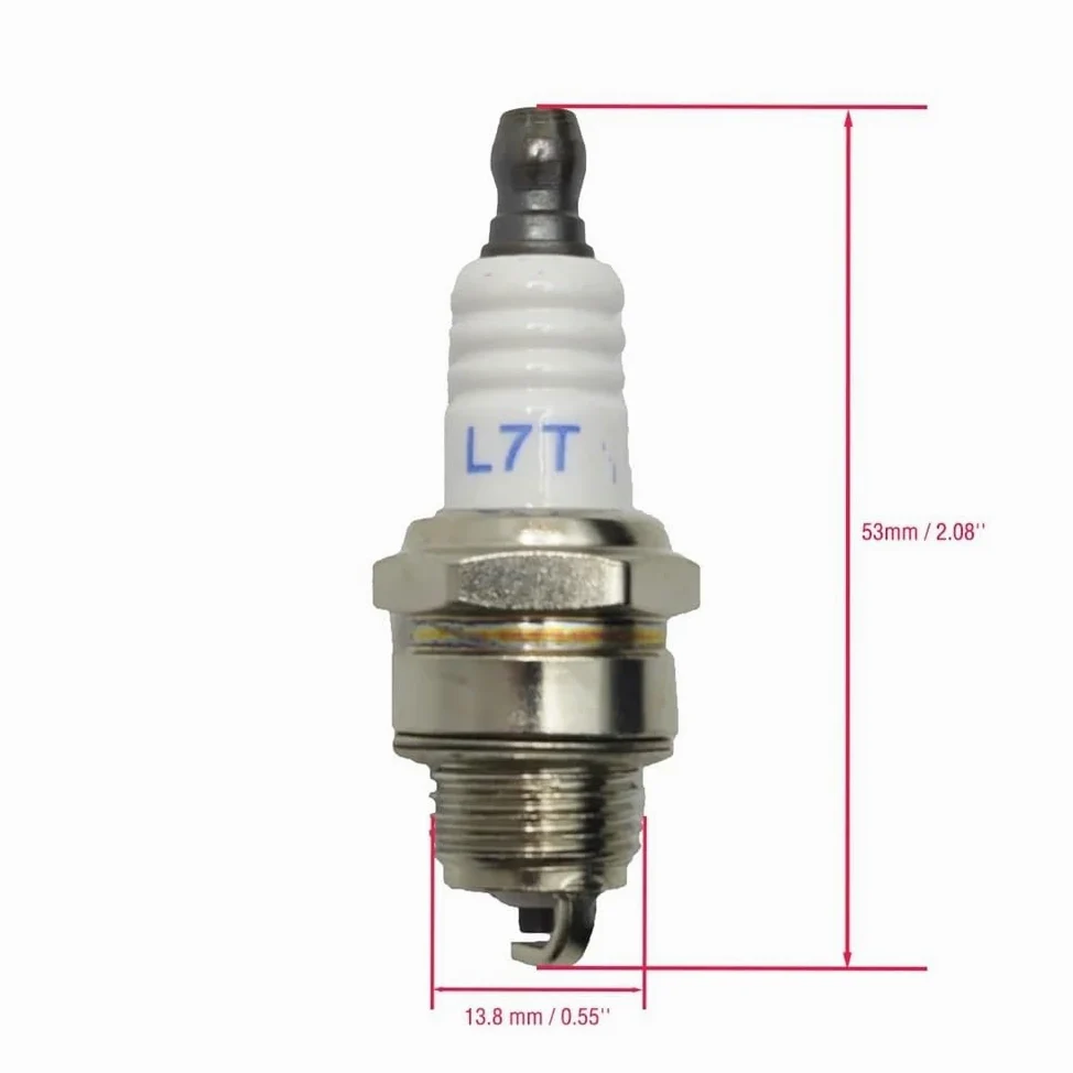 10 bujías L7T aptas for motosierras, repuestos, Herramientas de jardín, m de Gasolina y Cepillo CU