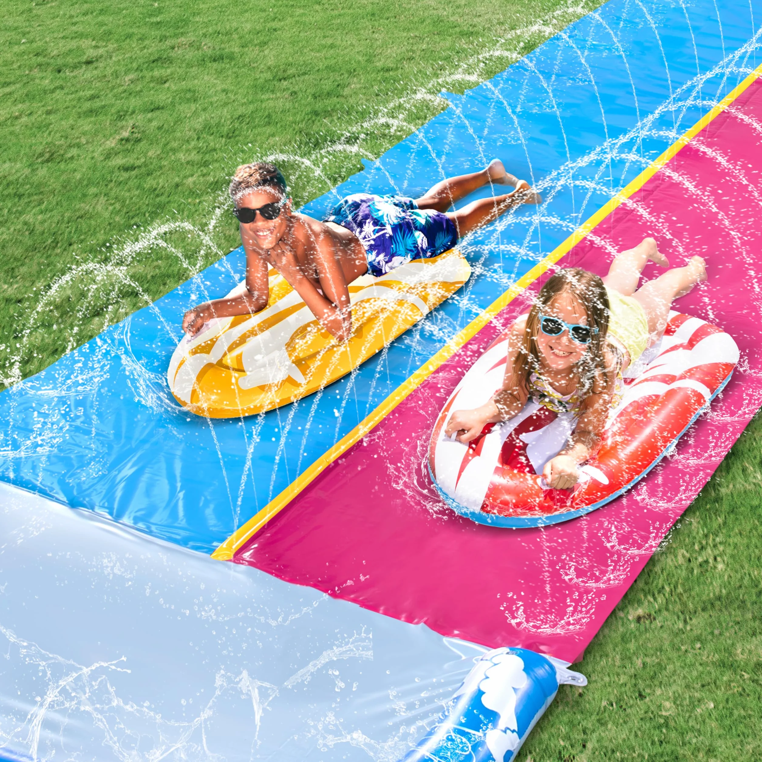 JOYIN Paquete de 2 Tablas de Bodyboard Inflables para Toboganes de Agua, Flotador para Piscina, Juguete Acuático